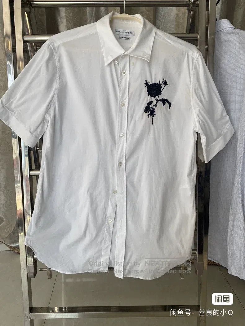Alexander McQueen Alexander Mcqueen Size16 Short-sleeved white shirt Size XS / US 0-2 / IT 36-38 - 1 Thumbnail