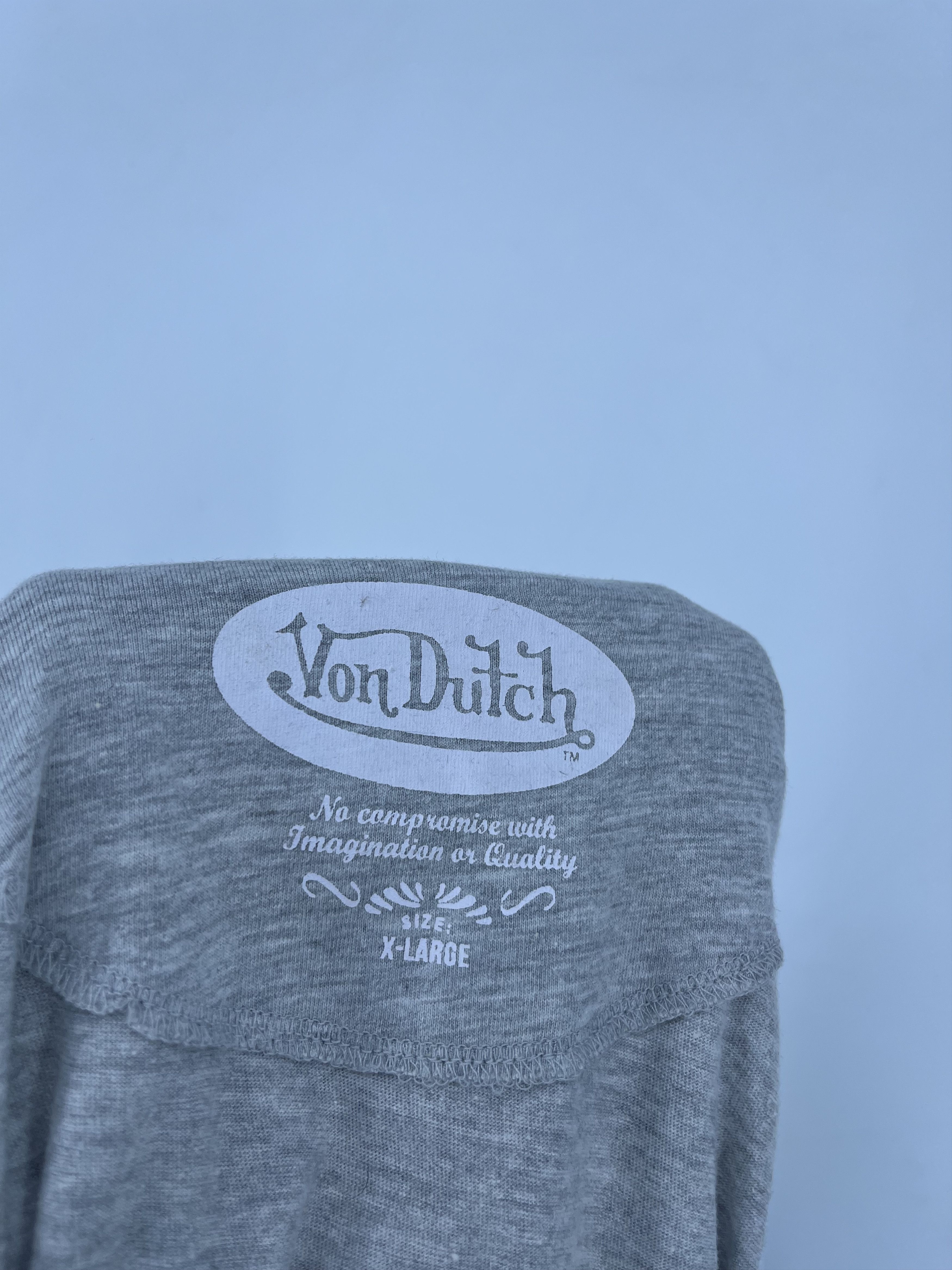Vintage × Von Dutch Vintage Von Dutch Y2K Mini Logo Grey T-Shirt Size US XL / EU 56 / 4 - 10 Thumbnail