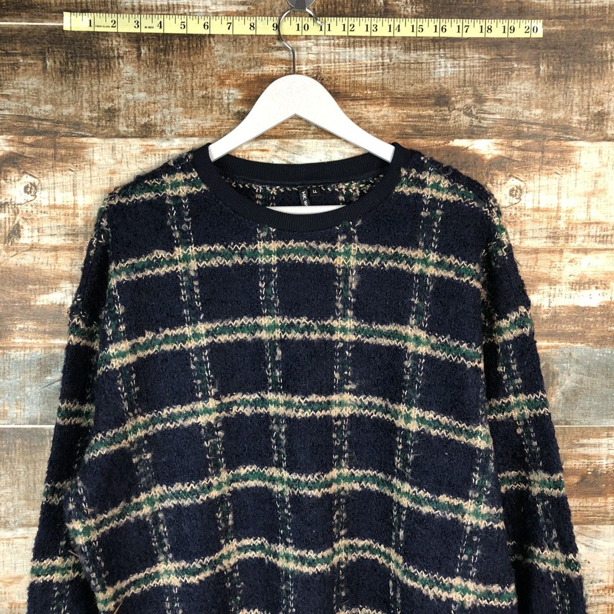 Homespun Knitwear Hk Works London Checkred Black Knitwear #A1744 Size US L / EU 52-54 / 3 - 5 Thumbnail