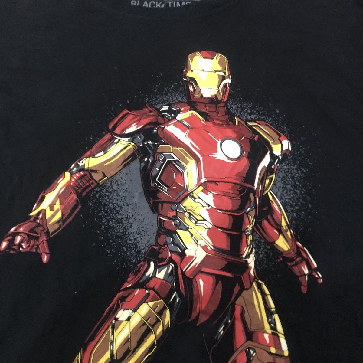 Marvel Comics Iron Man Big Print original black t shirt Size US L / EU 52-54 / 3 - 4 Thumbnail