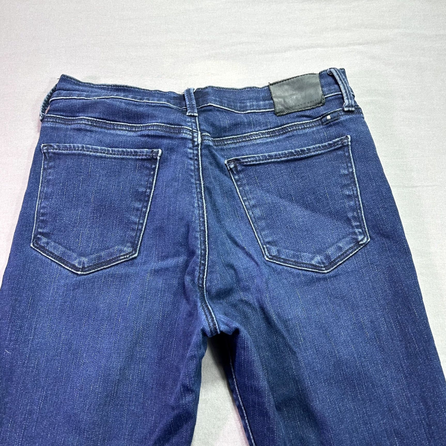 Lucky Brand Lucky Brand Brooke Jeans Womens 8/29 Blue Denim Straight Leg 29x28 Hip Pocket 5-Pocket Size 30" / US 8 / IT 44 - 4 Thumbnail
