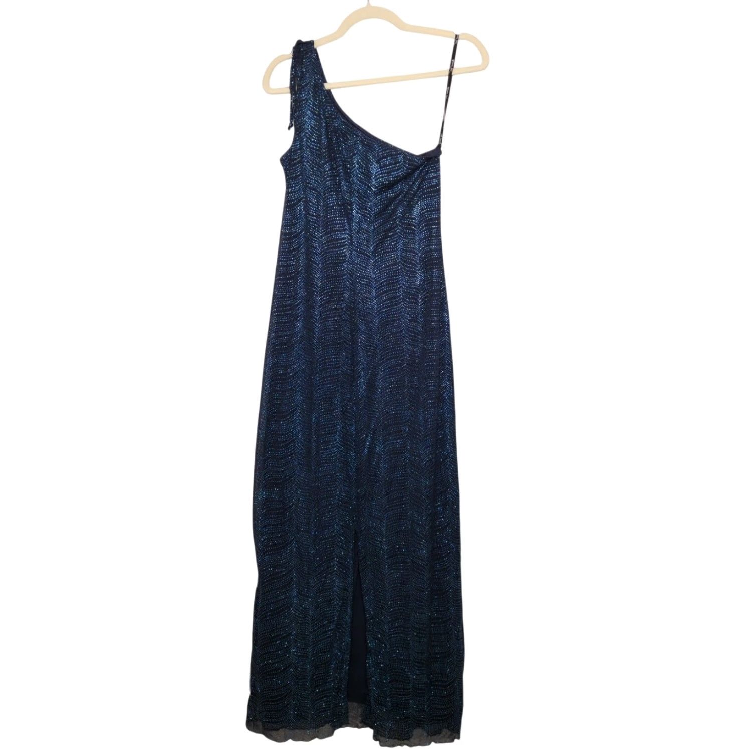 Vintage VINTAGE My Michelle Maxi Dress One Shoulder Y2K Sparkle Medium Women's Maxi Dress Long Shoes Not Included Size M / US 6-8 / IT 42-44 - 5 Thumbnail