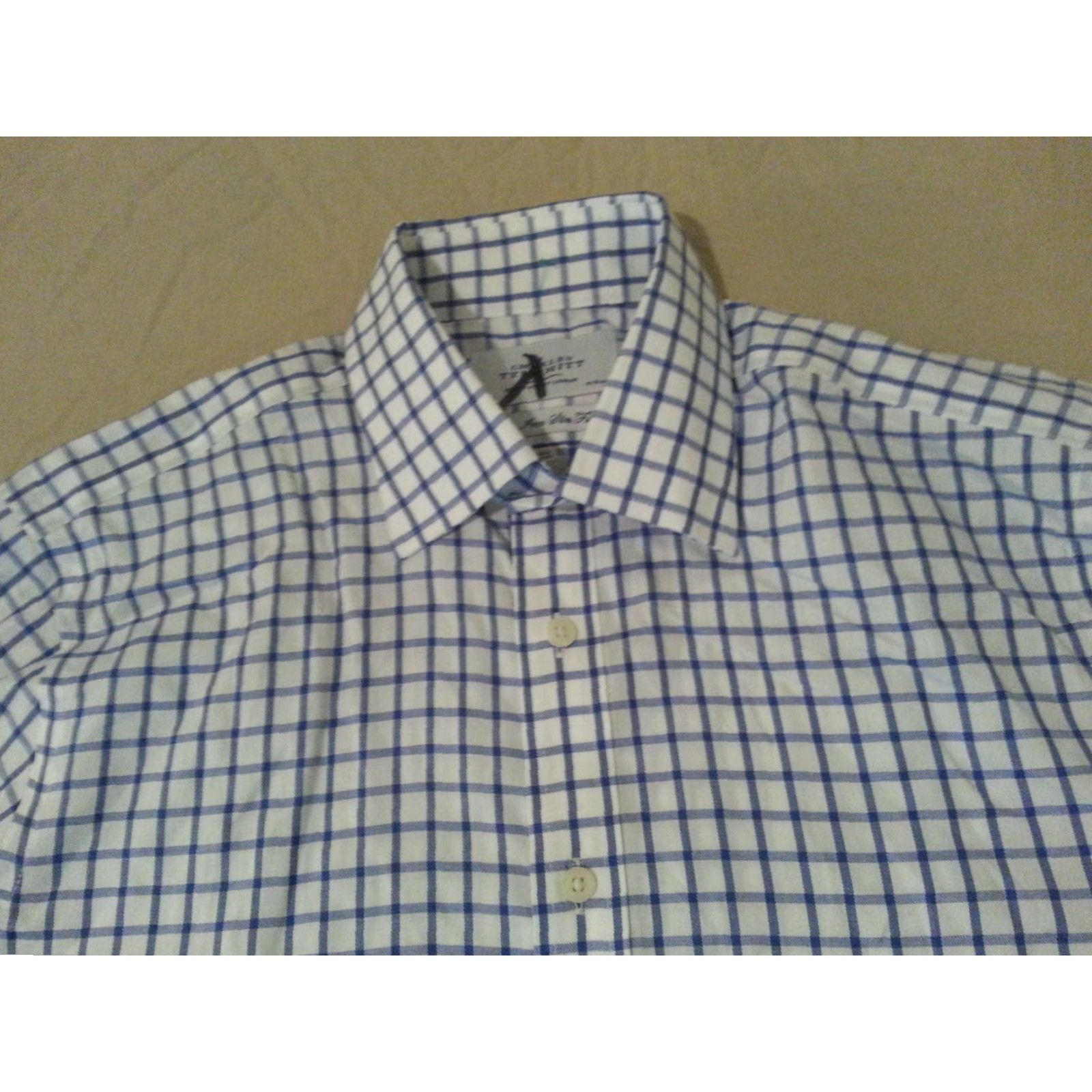 Charles Tyrwhitt Mens Charles Tyrwhitt Dress Shirt 16 36 Blue Button Cotton Size 42R - 4 Thumbnail