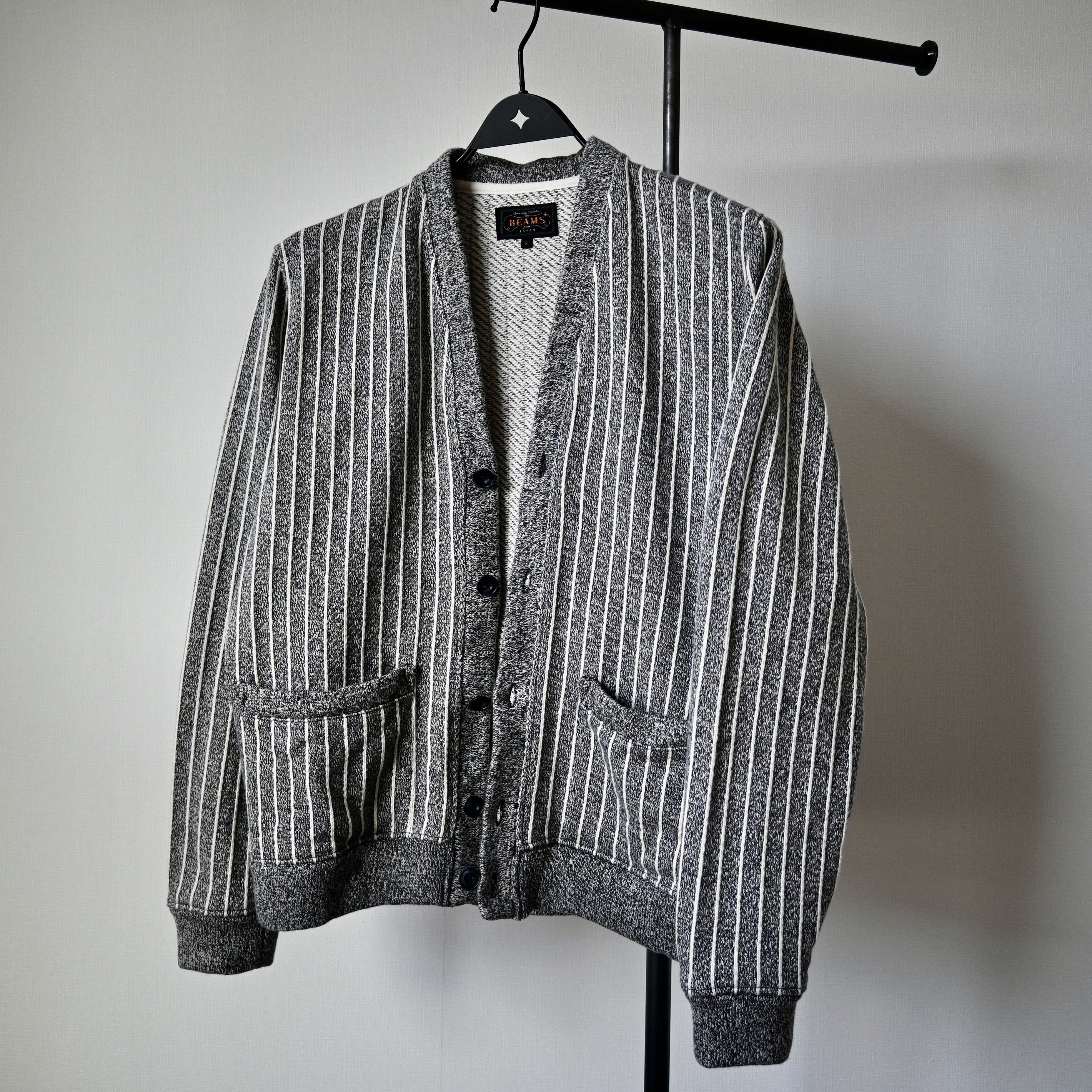Beams Plus BEAMS Plus stiriped knit sweat cardigan, made in Japan Size US S / EU 44-46 / 1 - 17 Thumbnail