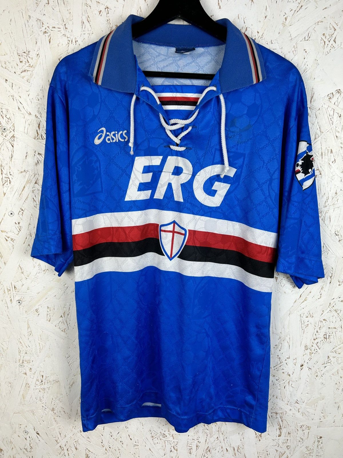 Asics 90s Asics UC Sampdoria 1994/95 Home Kit Soccer Jersey M Size US M / EU 48-50 / 2 - 1 Thumbnail