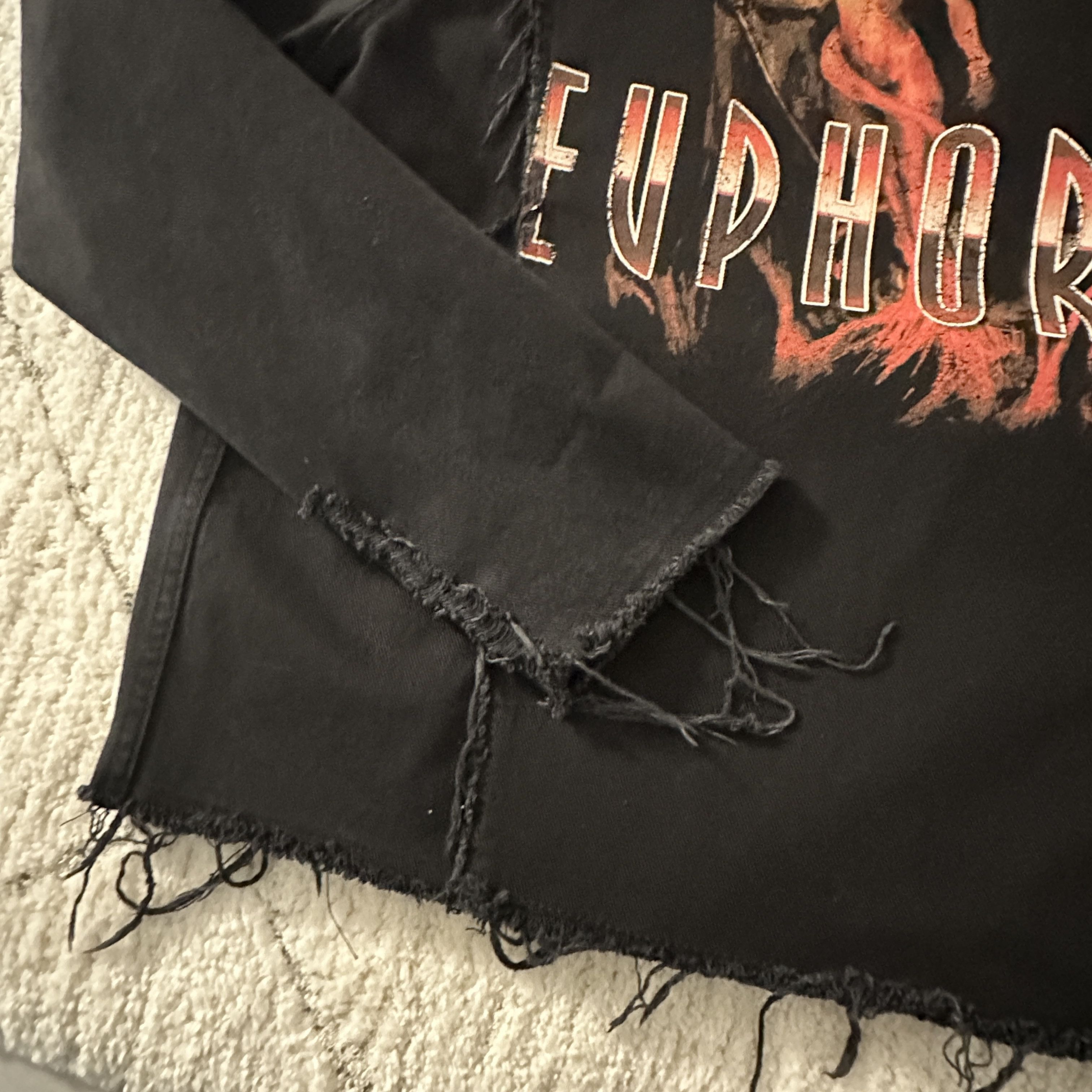 Misbhv MISBHV "Euphoria" Distressed Black Denim Jacket Size US XL / EU 56 / 4 - 8 Thumbnail