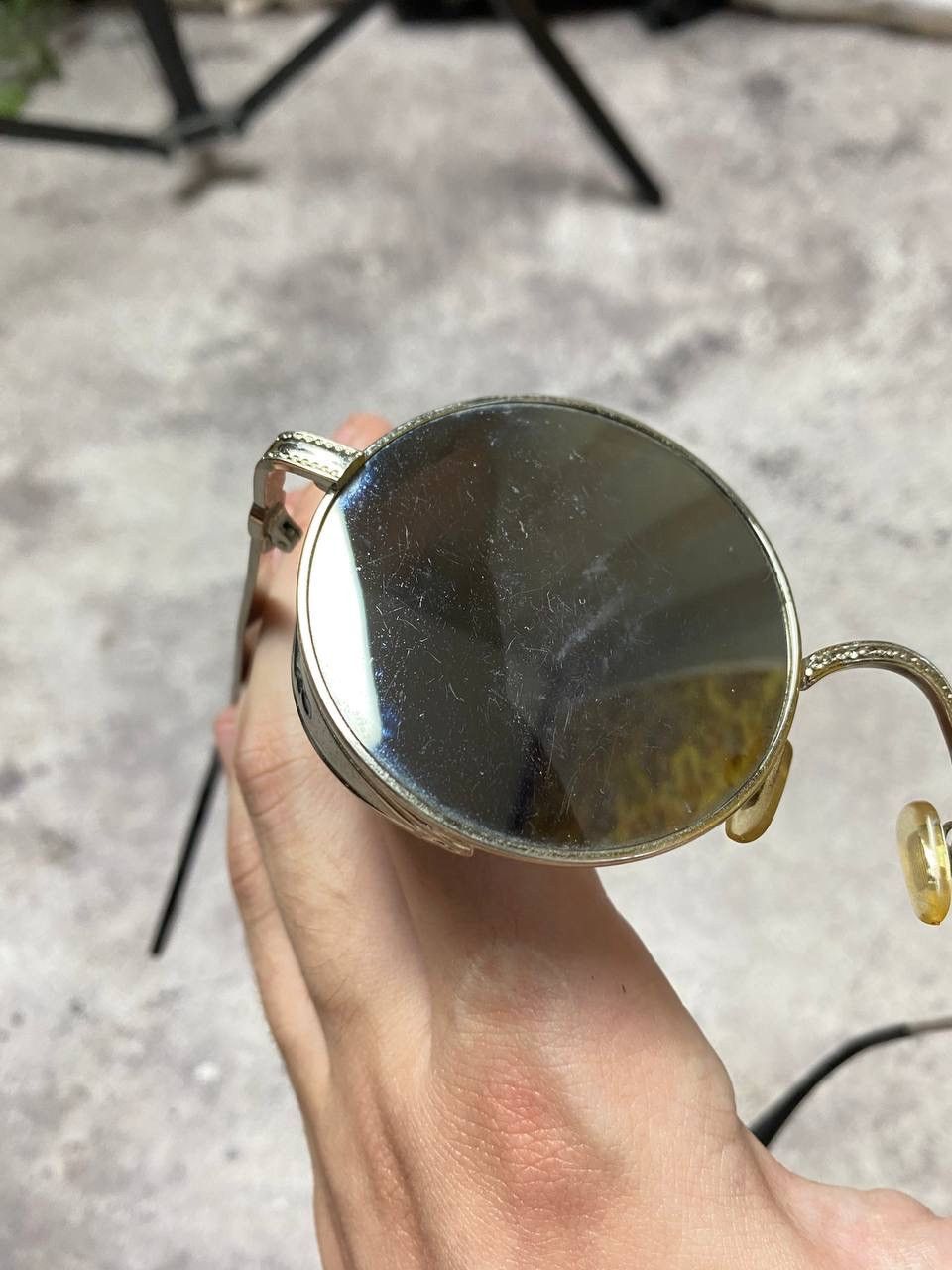 Japanese Brand × Vintage Chrome Sunglasses Glasses Crosses Style USA Style Punks Size ONE SIZE - 6 Thumbnail