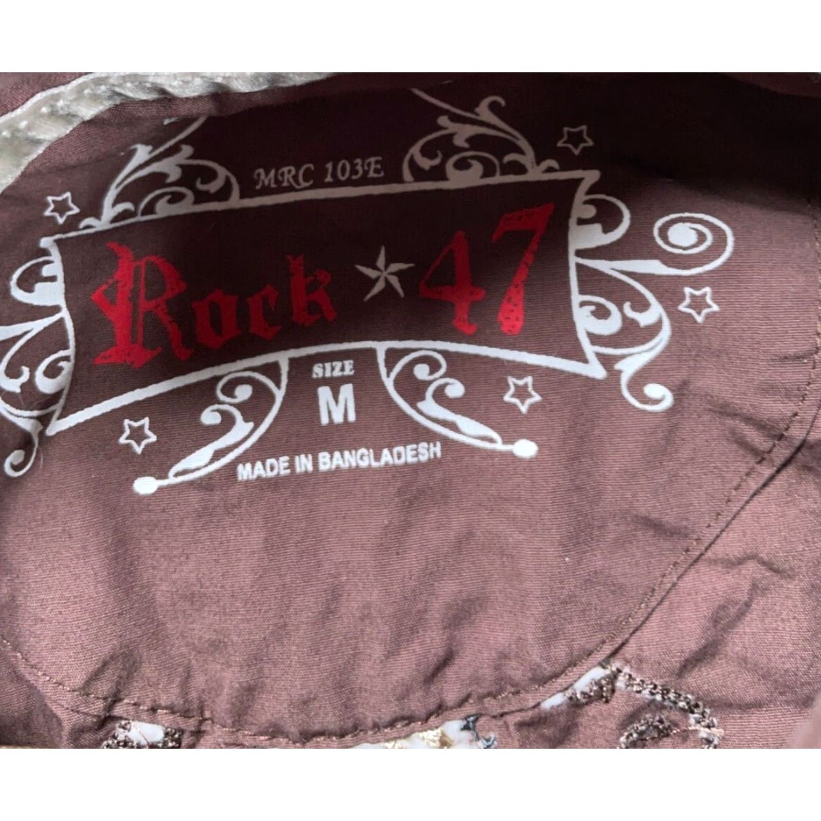 Wrangler VINTAGE Wrangler Men's Western Shirt Adult Medium Brown Cotton Embroidered Studded 90s Cowboy Grunge Size US M / EU 48-50 / 2 - 4 Thumbnail
