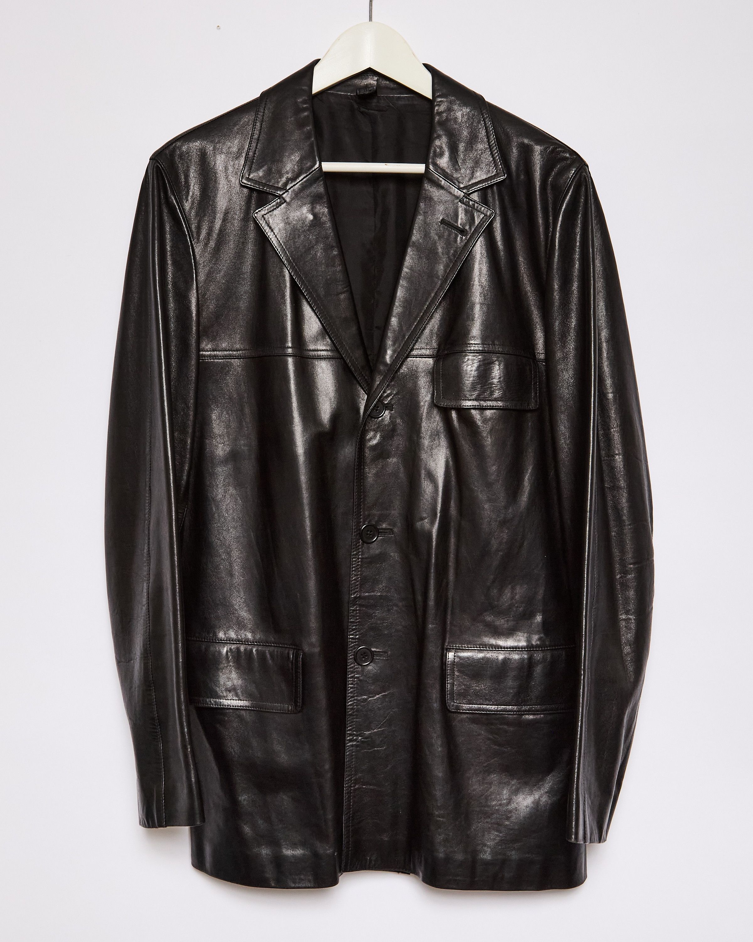 Helmut Lang Archive FW1997 Helmut Lang GTR Leather N1 Deck Jacket