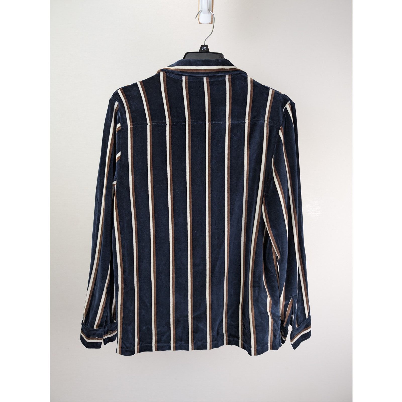 Todd Snyder o1rshd1 CC20 Velvet Striped Button-Up Polo Button Shirt Size US M / EU 48-50 / 2 - 10 Thumbnail