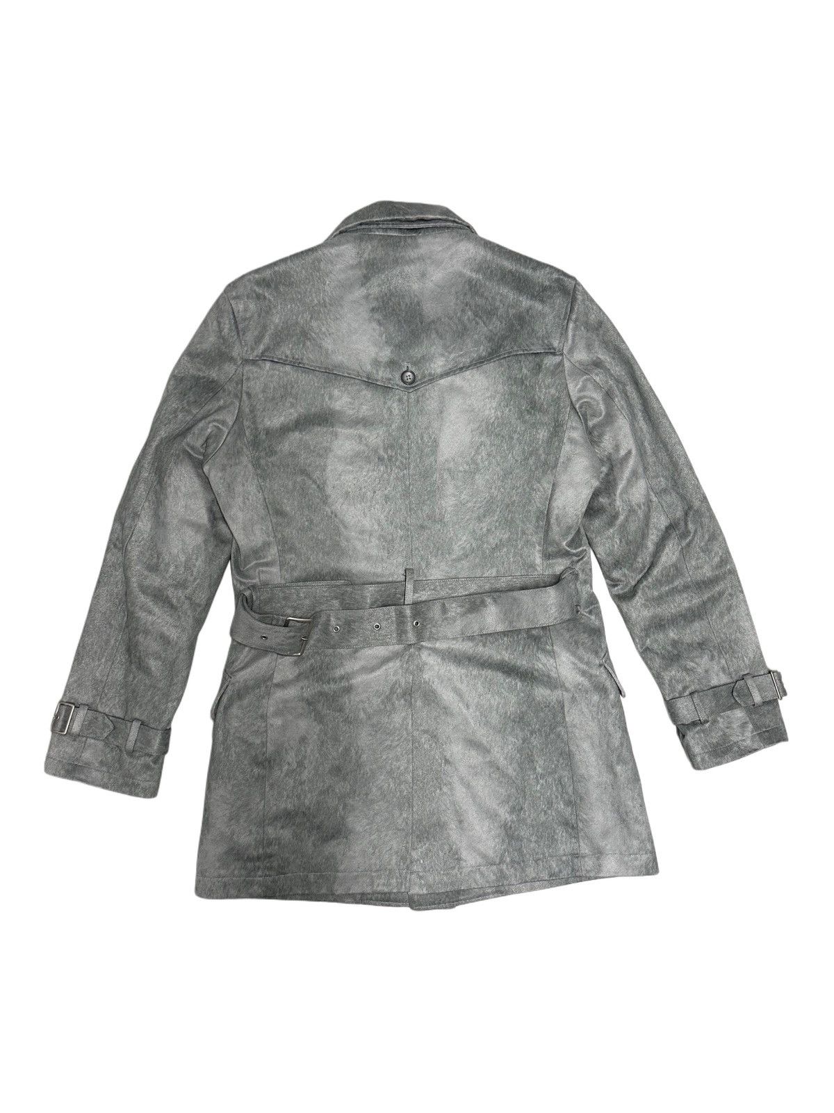 Tornado Mart Tornado Mart Gray Faux Suede Belted Coat Size US M / EU 48-50 / 2 - 3 Thumbnail