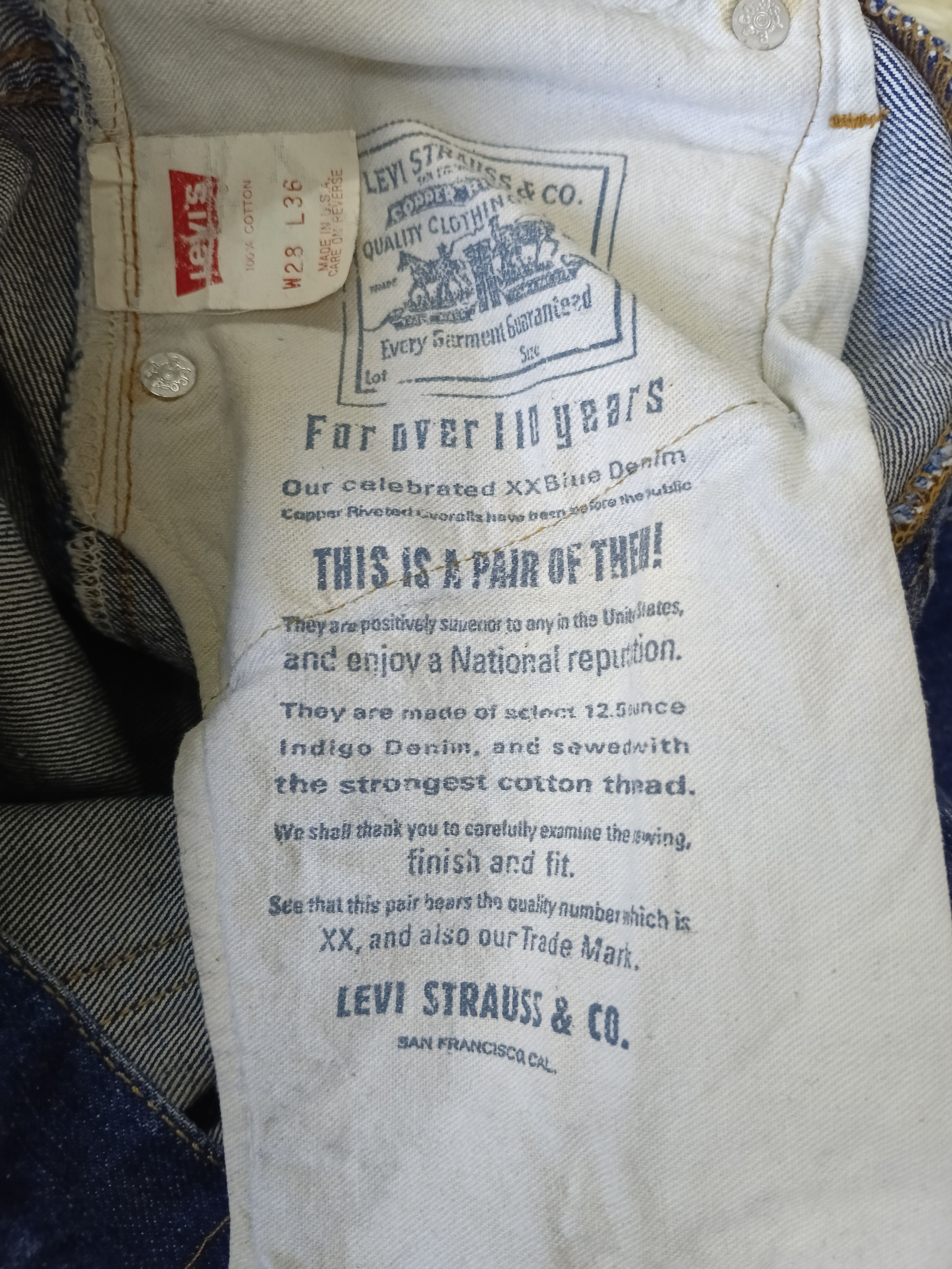 Levi's Vintage Clothing VINTAGE 90s LEVIS 501 BIG E Size US 27 - 11 Thumbnail
