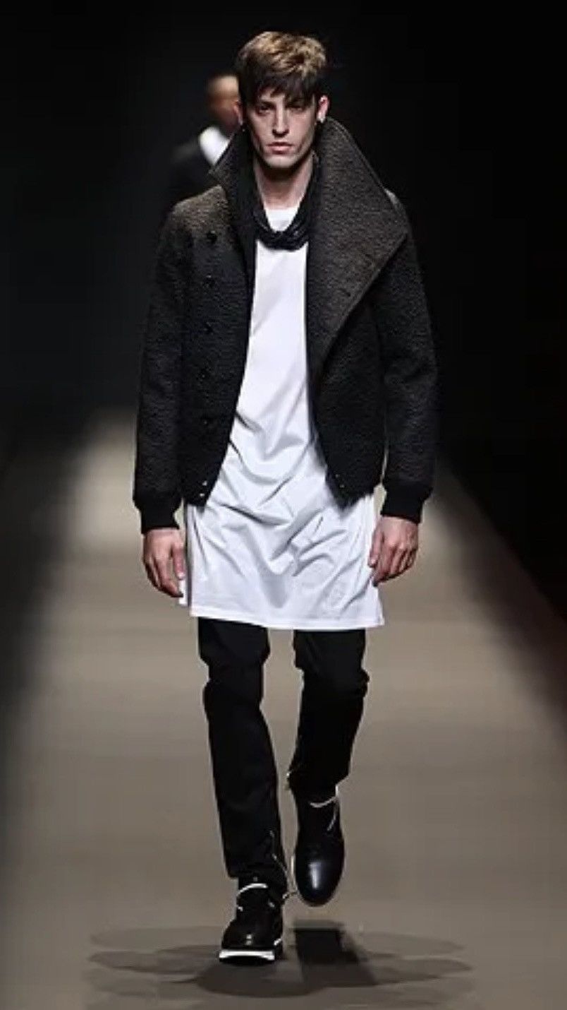 Dior Dior Homme FW2009 Gray Asymmetric Drape Collar Mohair Jacket Size US M / EU 48-50 / 2 - 9 Thumbnail