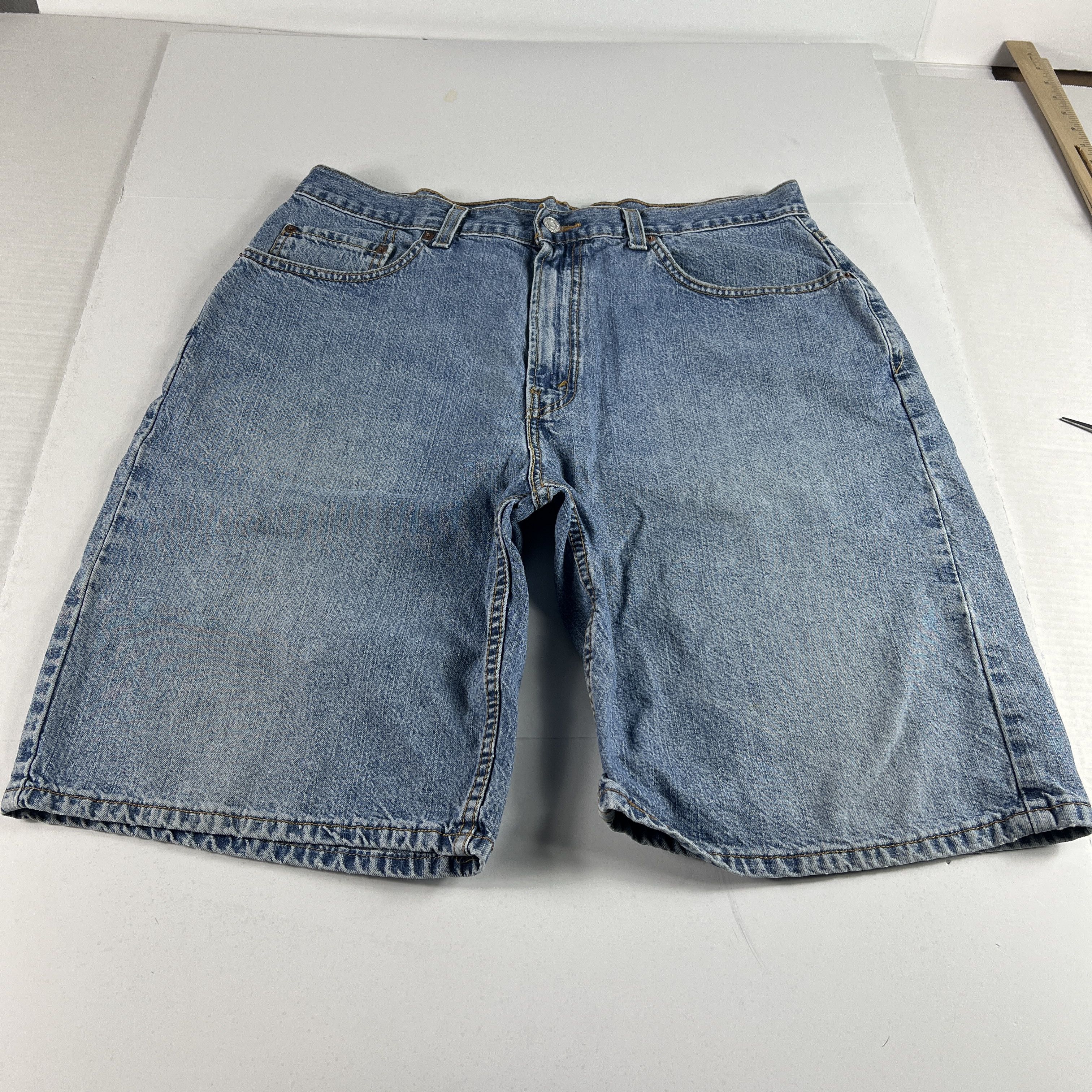 Levi's × Vintage Y2K Levi's Jean Shorts 569 Loose Faded Bermuda Denim Jorts Size US 36 / EU 52 - 1 Thumbnail