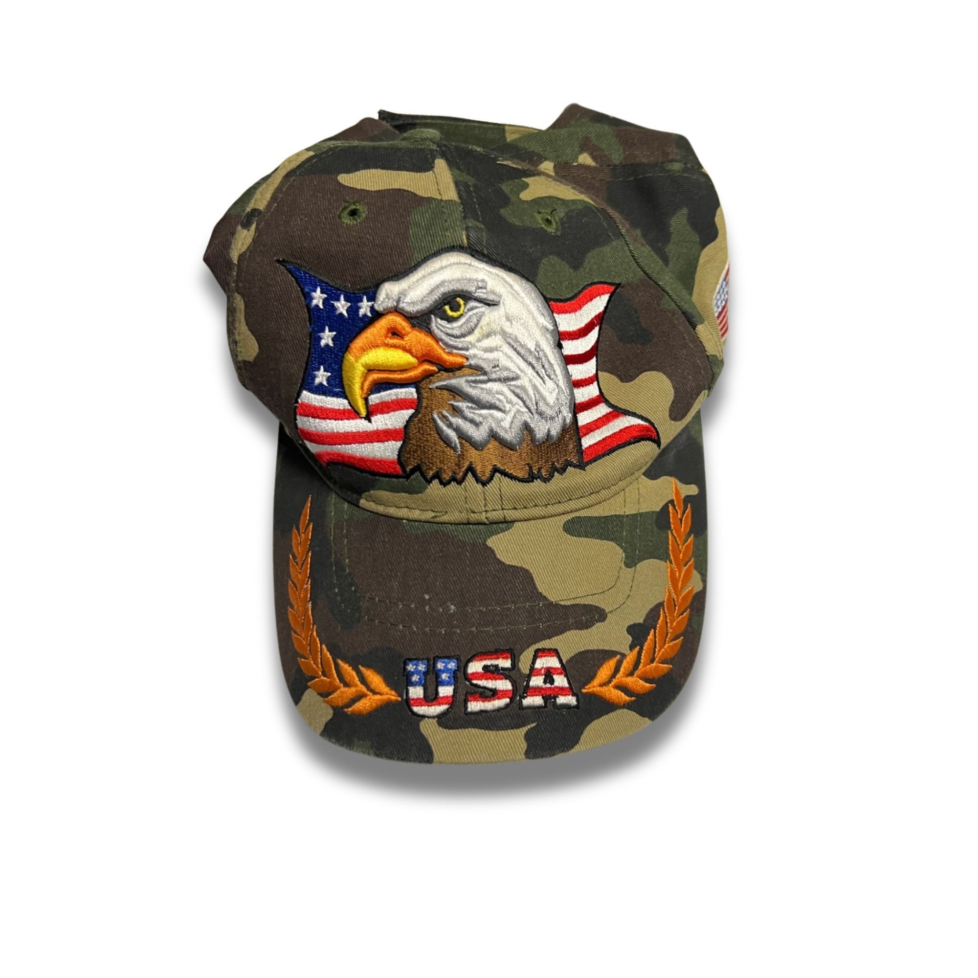 Other USA American Eagle Flag Camo Baseball Cap Size ONE SIZE - 2 Thumbnail