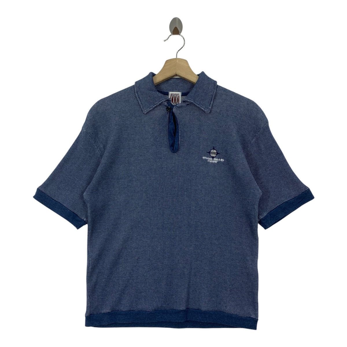Gianfranco Ferre × Japanese Brand × Vintage Vintage 90s STUDIO 001 by FERRE Small stripe polo tee Size US M / EU 48-50 / 2 - 1 Thumbnail