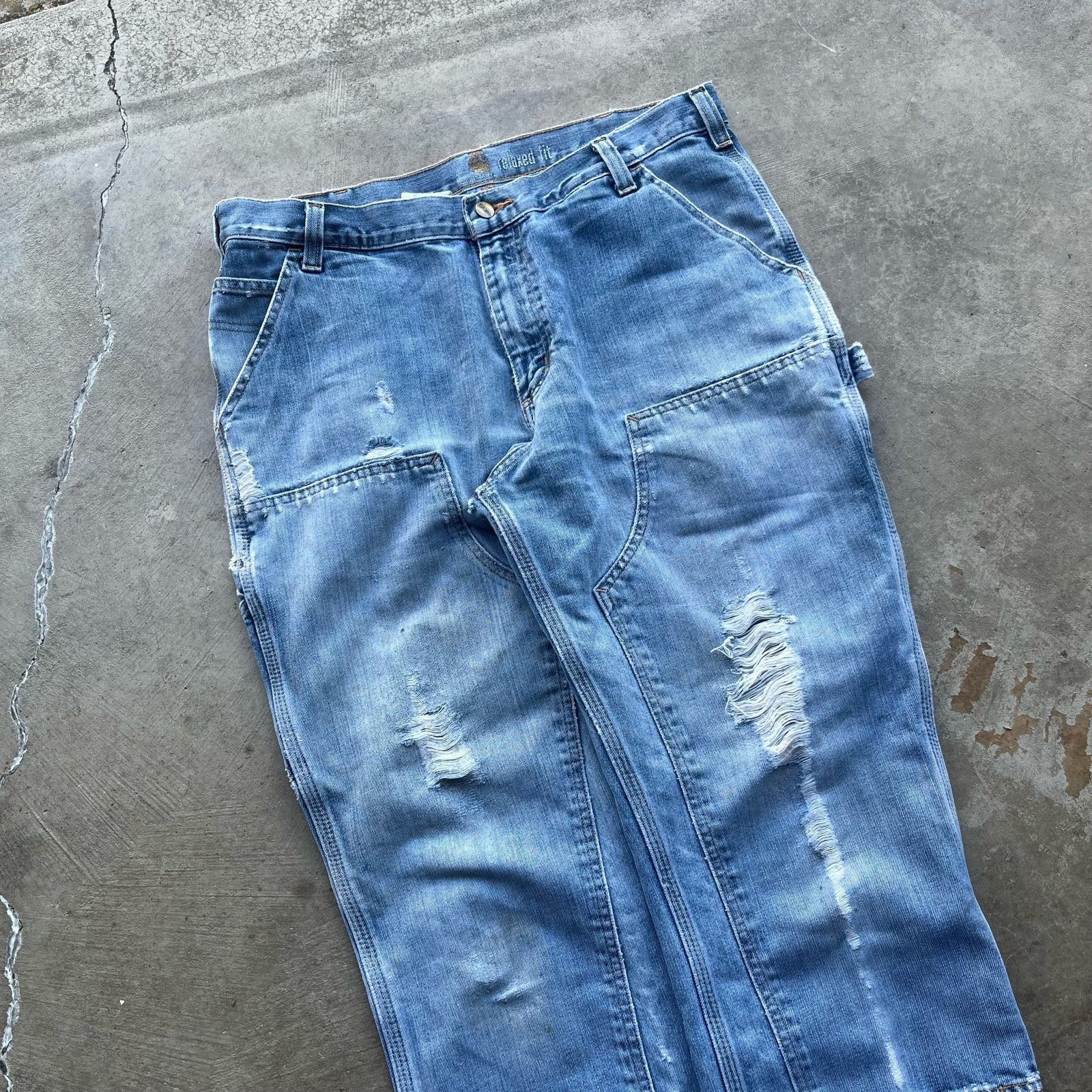 Vintage VINTAGE CARHARTT DOUBLE KNEE JEANS BAGGY 36X32 LOOSE FIT Size US 36 / EU 52 - 1 Thumbnail