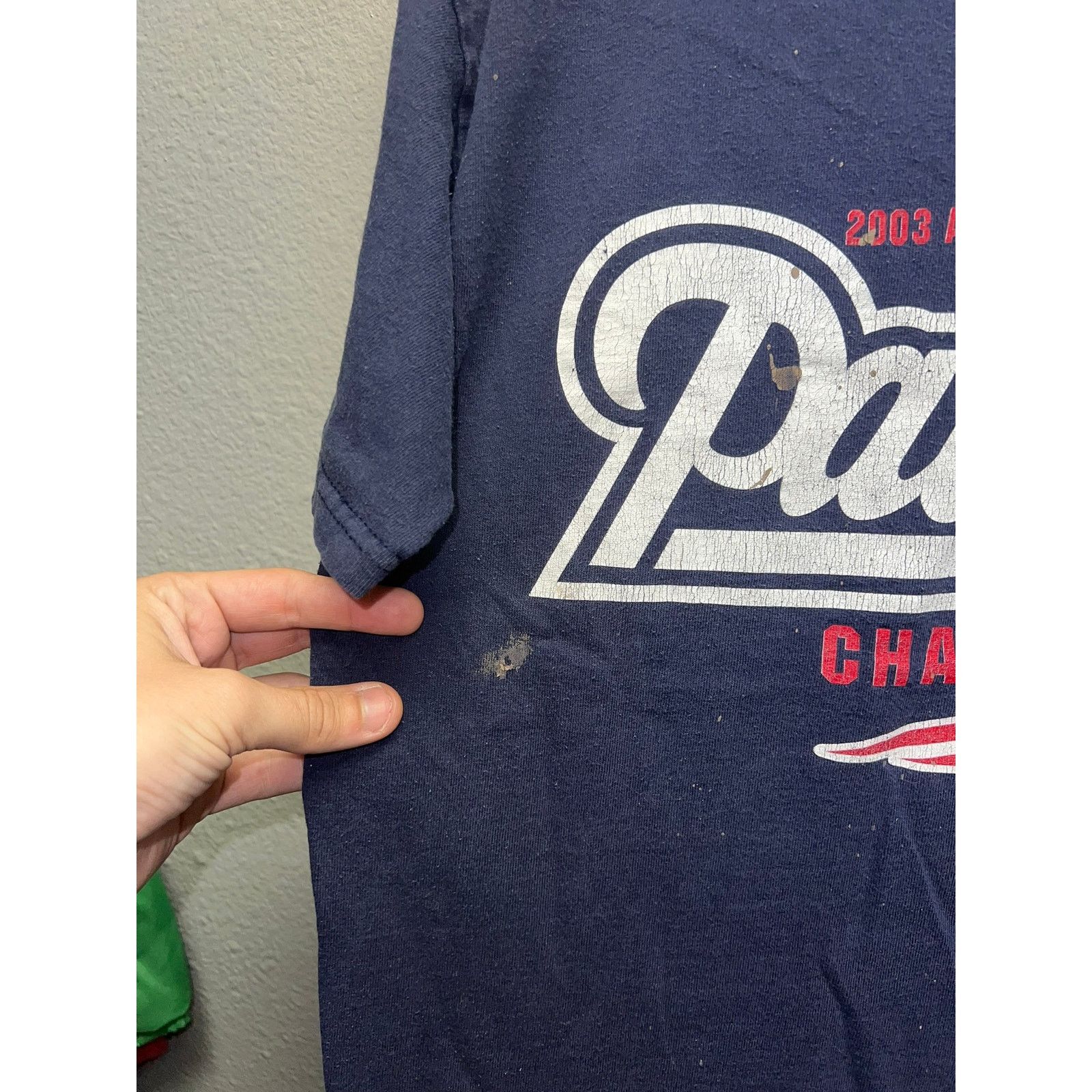 Delta Vintage New England Patriots Shirt Super Bowl AFC Tee 2003 Size US M / EU 48-50 / 2 - 7 Thumbnail