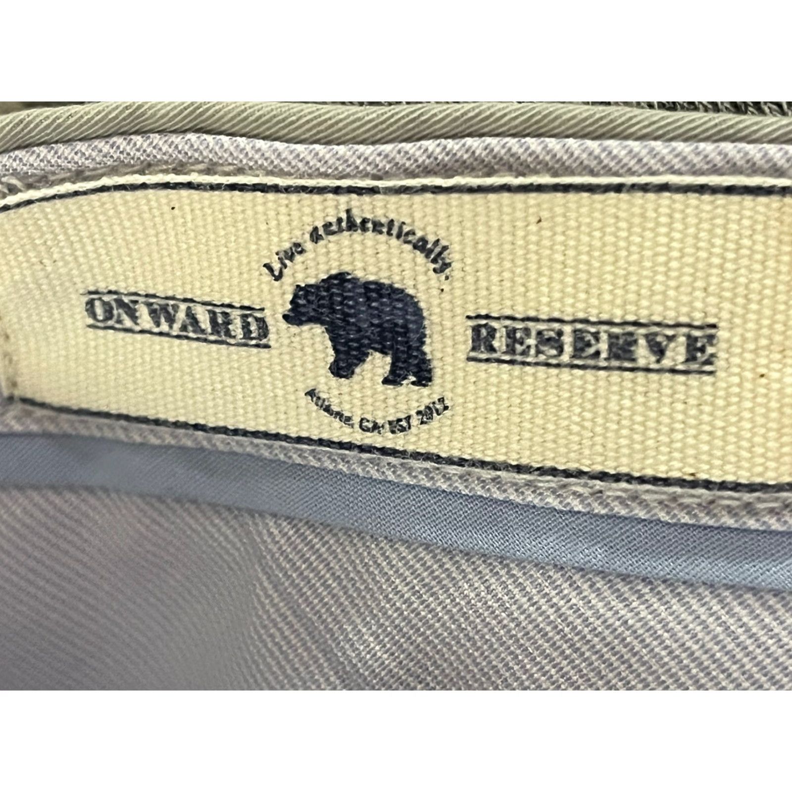 Vintage Onward Reserve Pants Mens Chino Straight Flat Front 33x30 Gray Stretch Vintage? No GUC Size US 33 - 5 Thumbnail