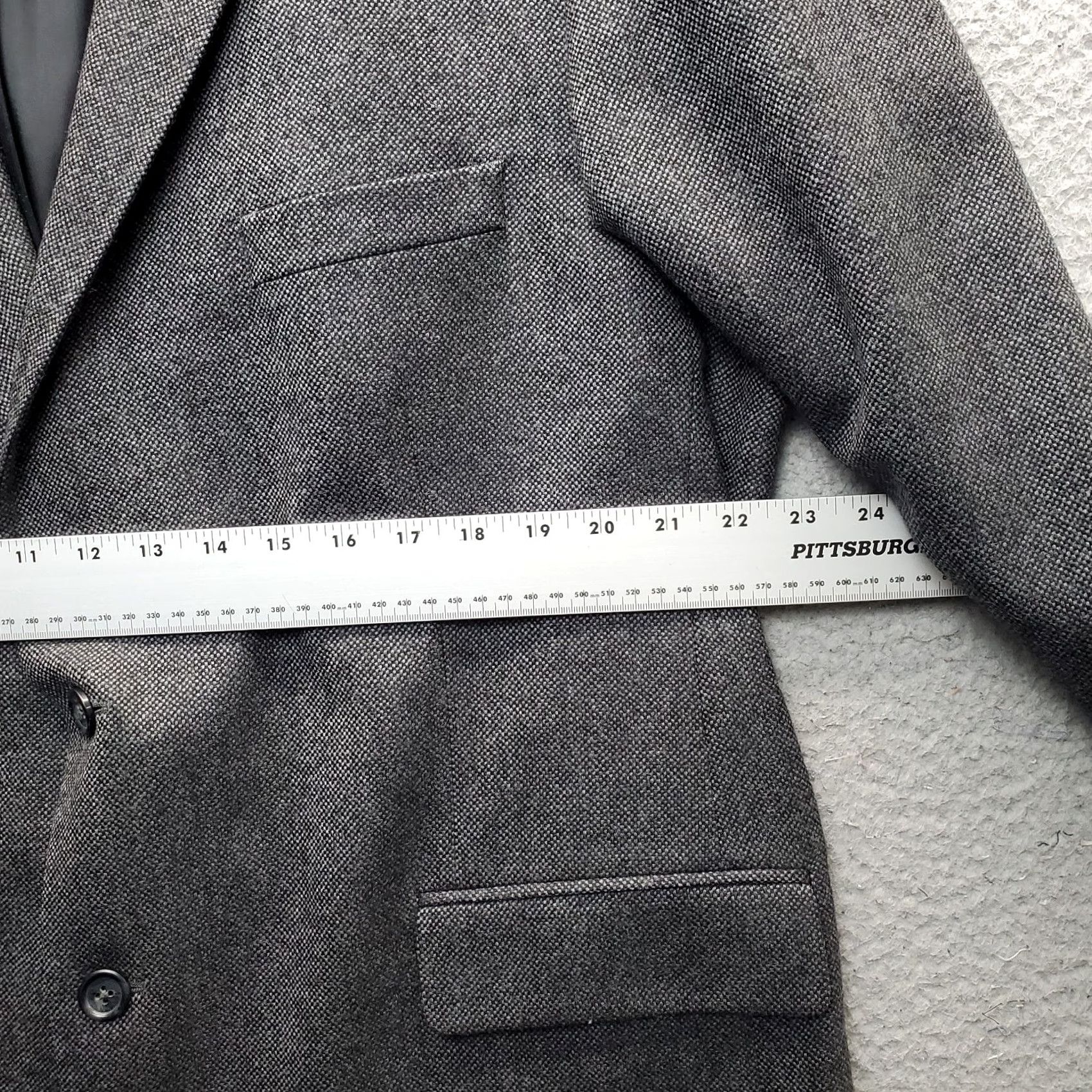 Stafford Stafford Blazer Jacket Mens 48 Notch Lapel Single Breasted Wool Multicolor Solid Early 90s Style Size 48R - 4 Thumbnail