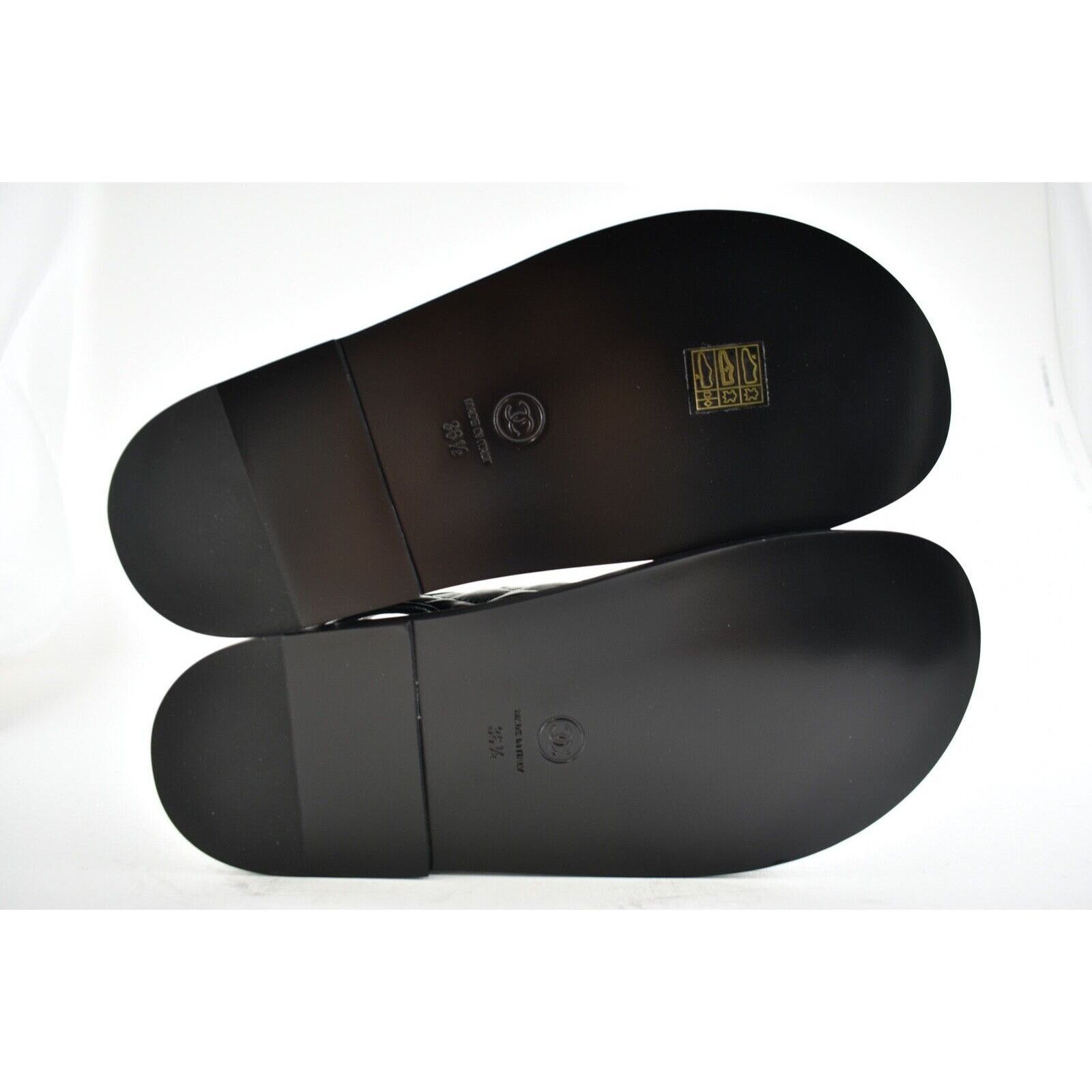Chanel Chanel Black Leather Quilted Chain CC Logo Mule Slide Strap Size US 6.5 / IT 36.5 - 12 Thumbnail