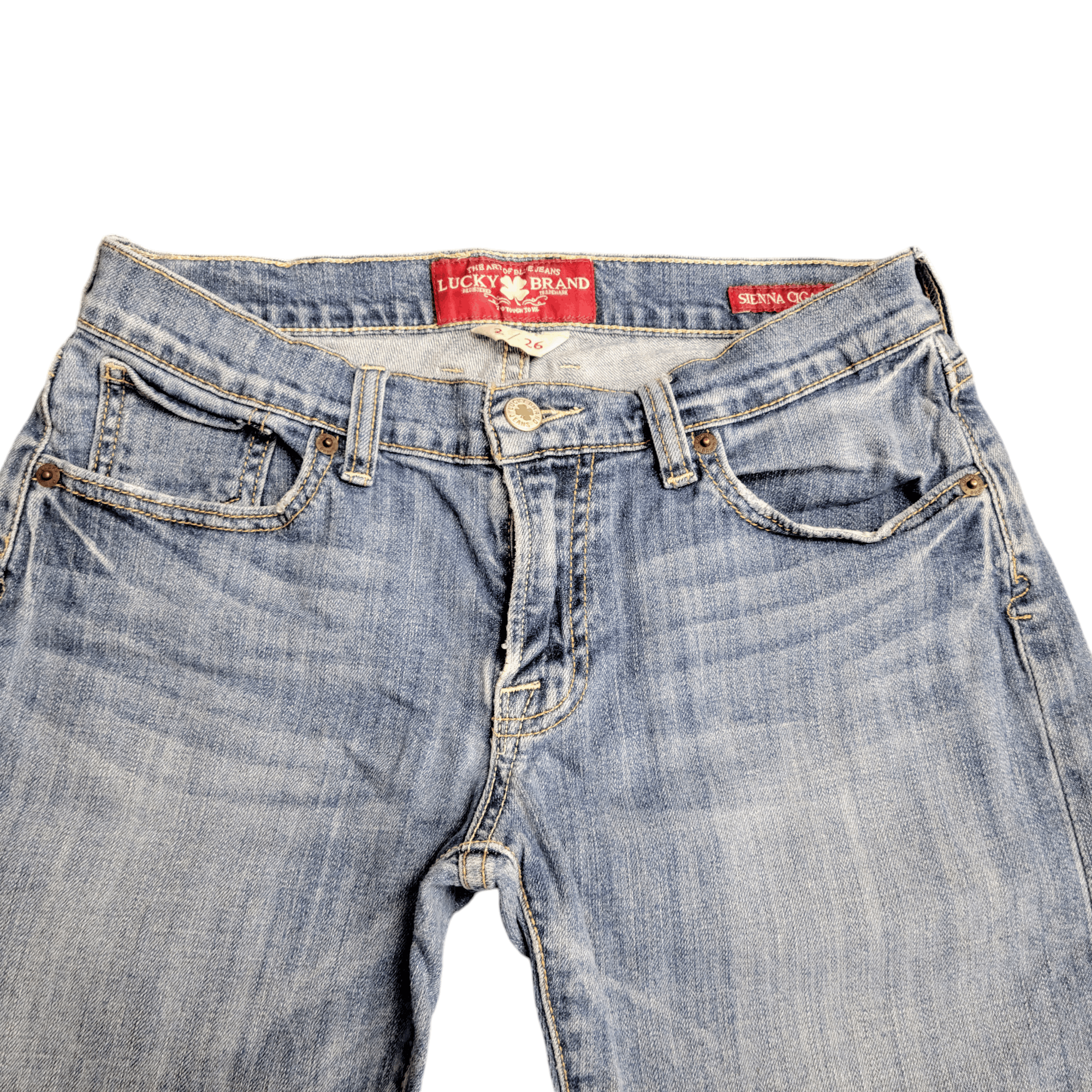 Lucky Brand Lucky Brand Sienna Cigarette Distressed Blue Denim Jeans Size 26" / US 2 / IT 38 - 4 Thumbnail