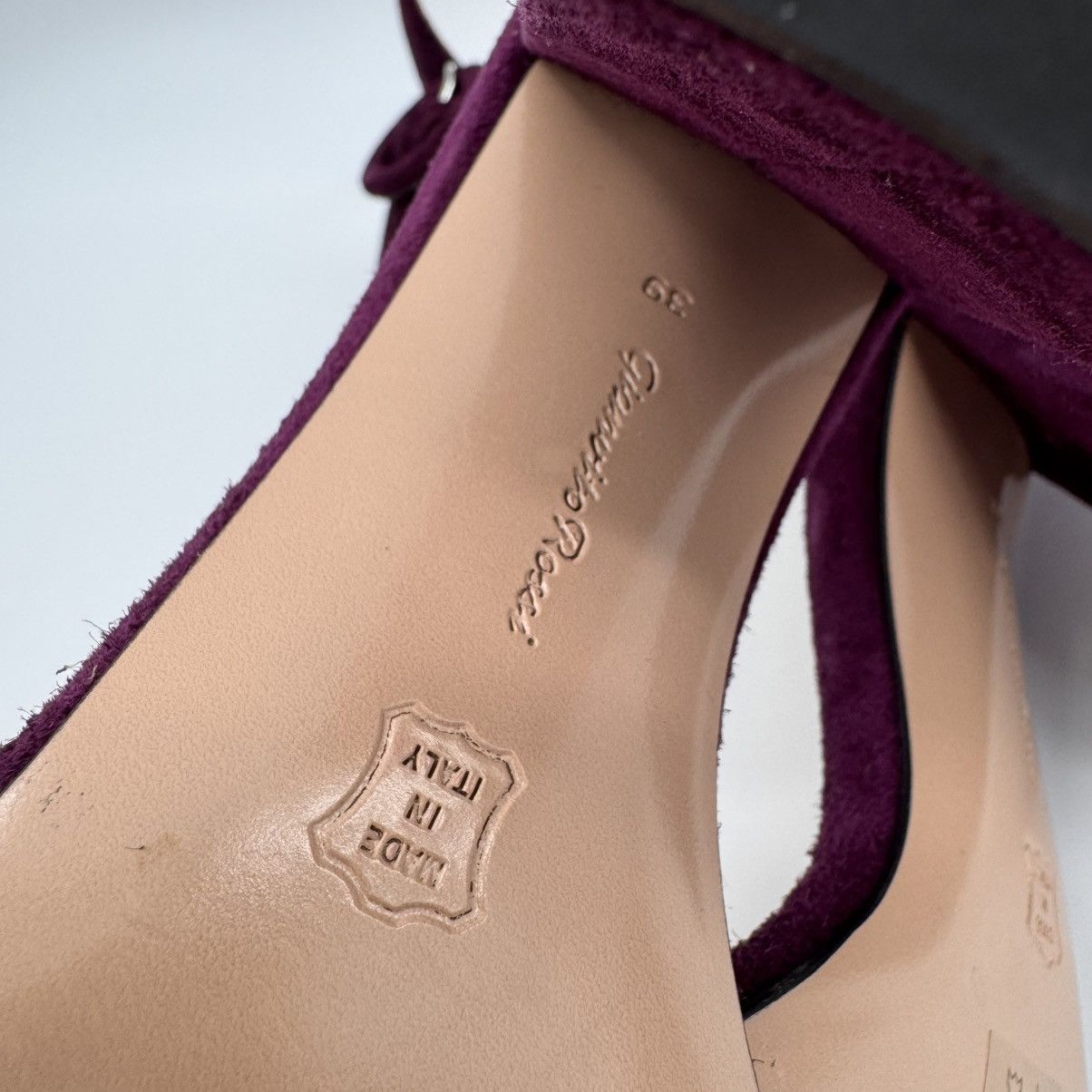 Gianvito Rossi GIANVITO ROSSI Versilia Suede Block Heel 39 - Camoscio Prune Size US 8.5 / IT 38.5 - 4 Thumbnail
