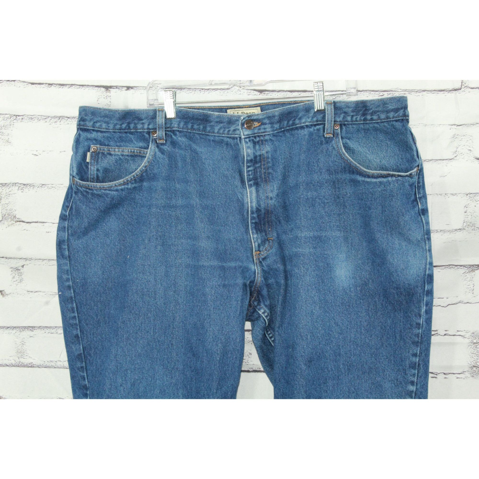 L.L. Bean LL Bean Jeans Relaxed Fit Straight Leg Dark Wash 46x28 Size US 44 / EU 60 - 11 Thumbnail