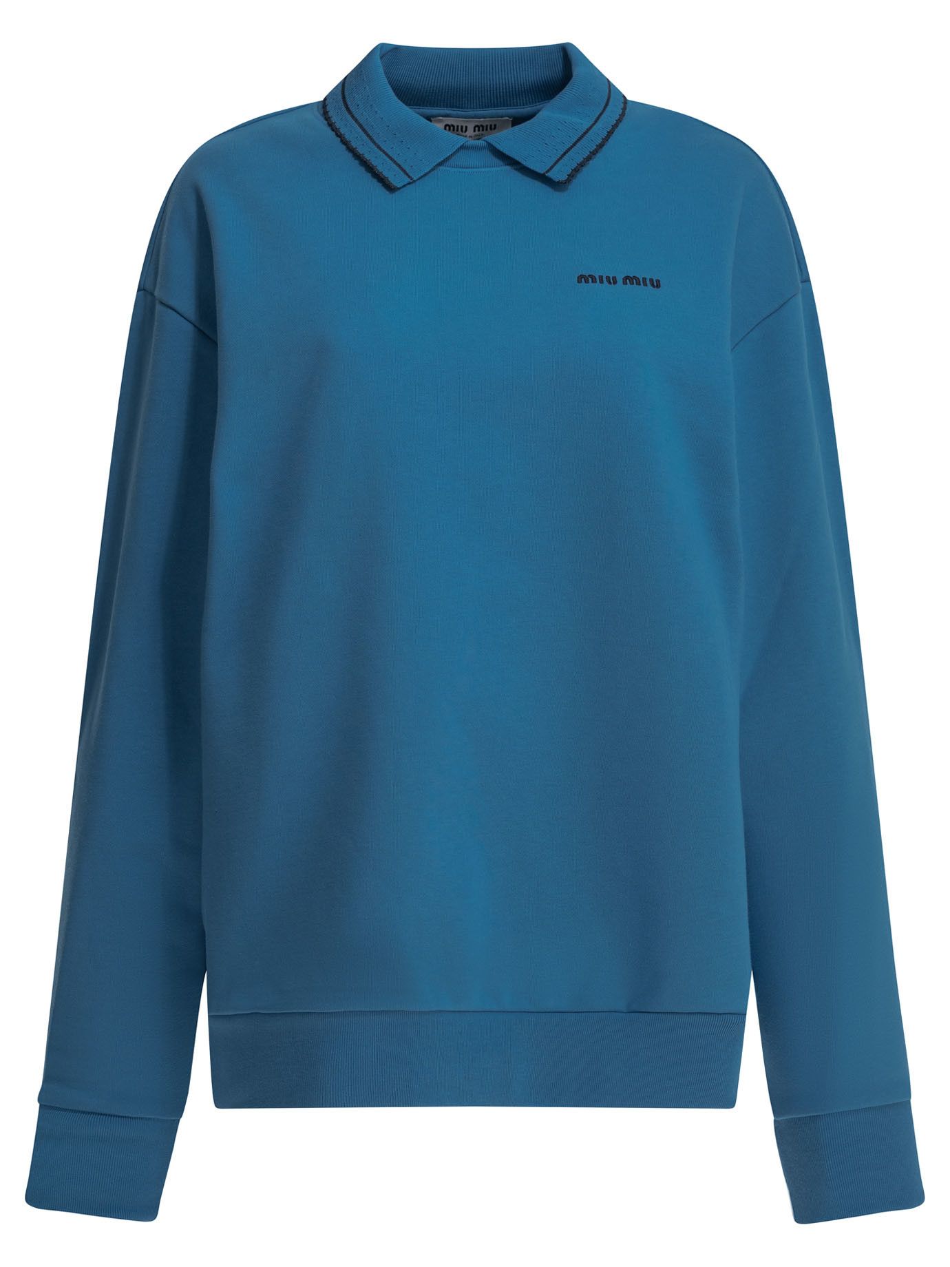 Miu Miu Miu Miu Sweatshirt With Polo Collar And Logo tag size M Women - USA Duties Paid Size M / US 6-8 / IT 42-44 - 1 Thumbnail