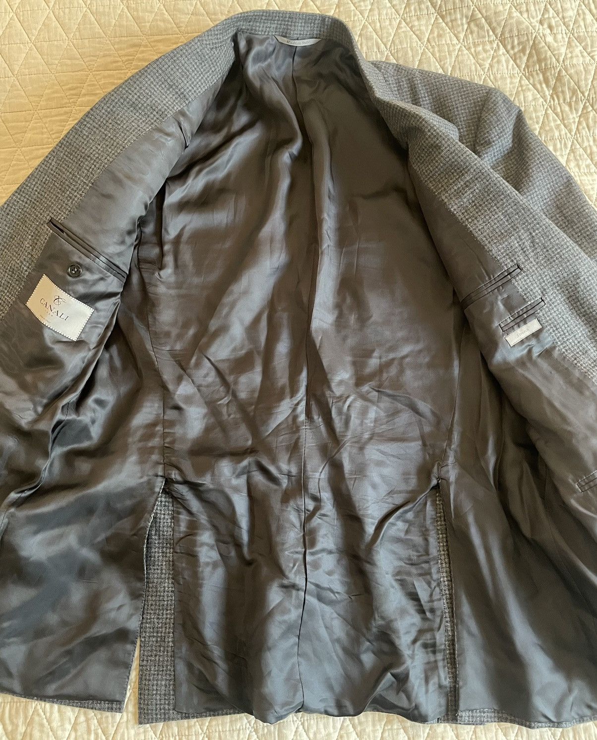 Canali Crosshatch Check Jacket Size 40R - 6 Thumbnail