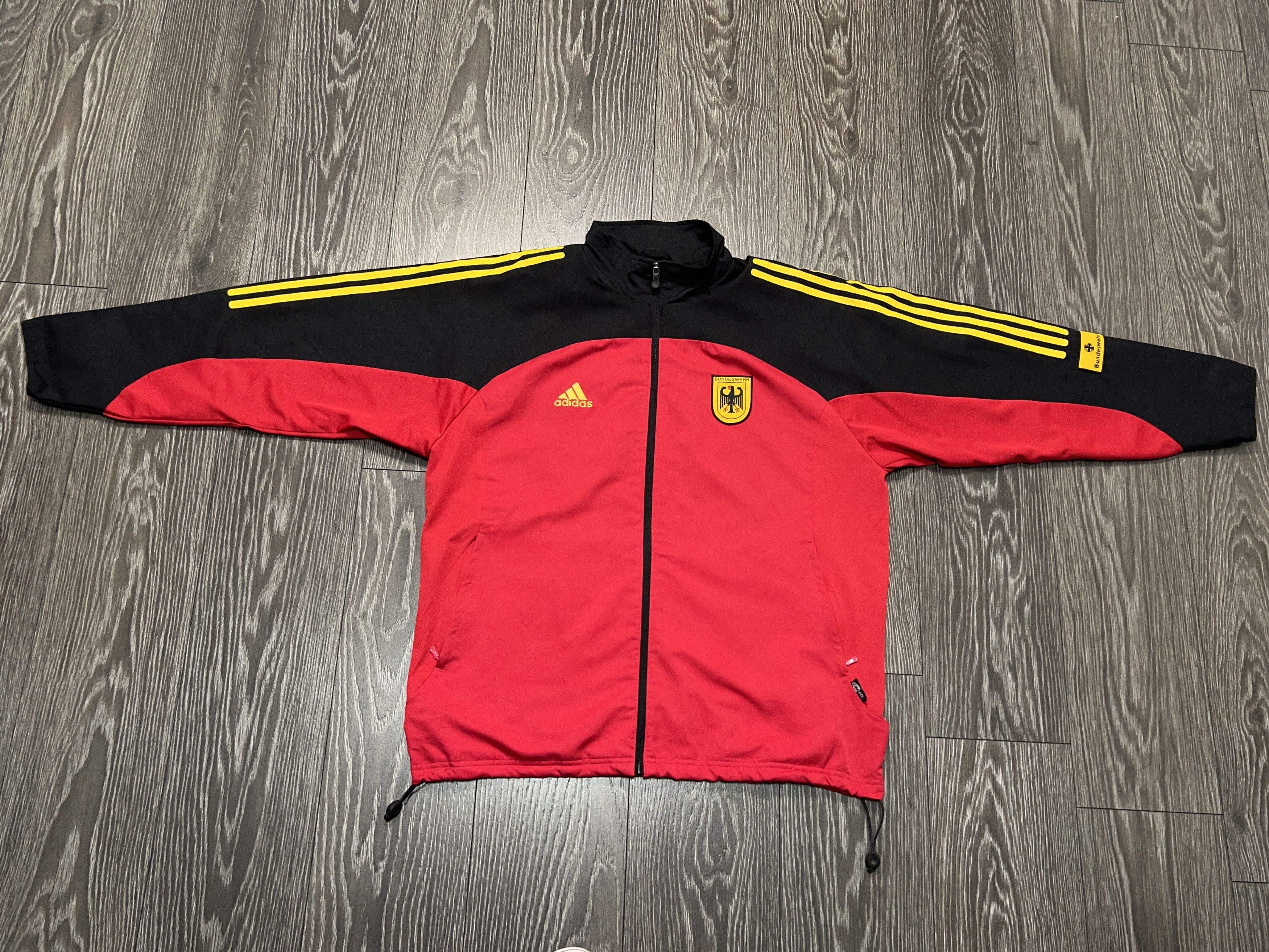 Adidas Germany Bundeswehr Football Soccer Track Anthem Jacket L-XL Size US XL / EU 56 / 4 - 7 Thumbnail