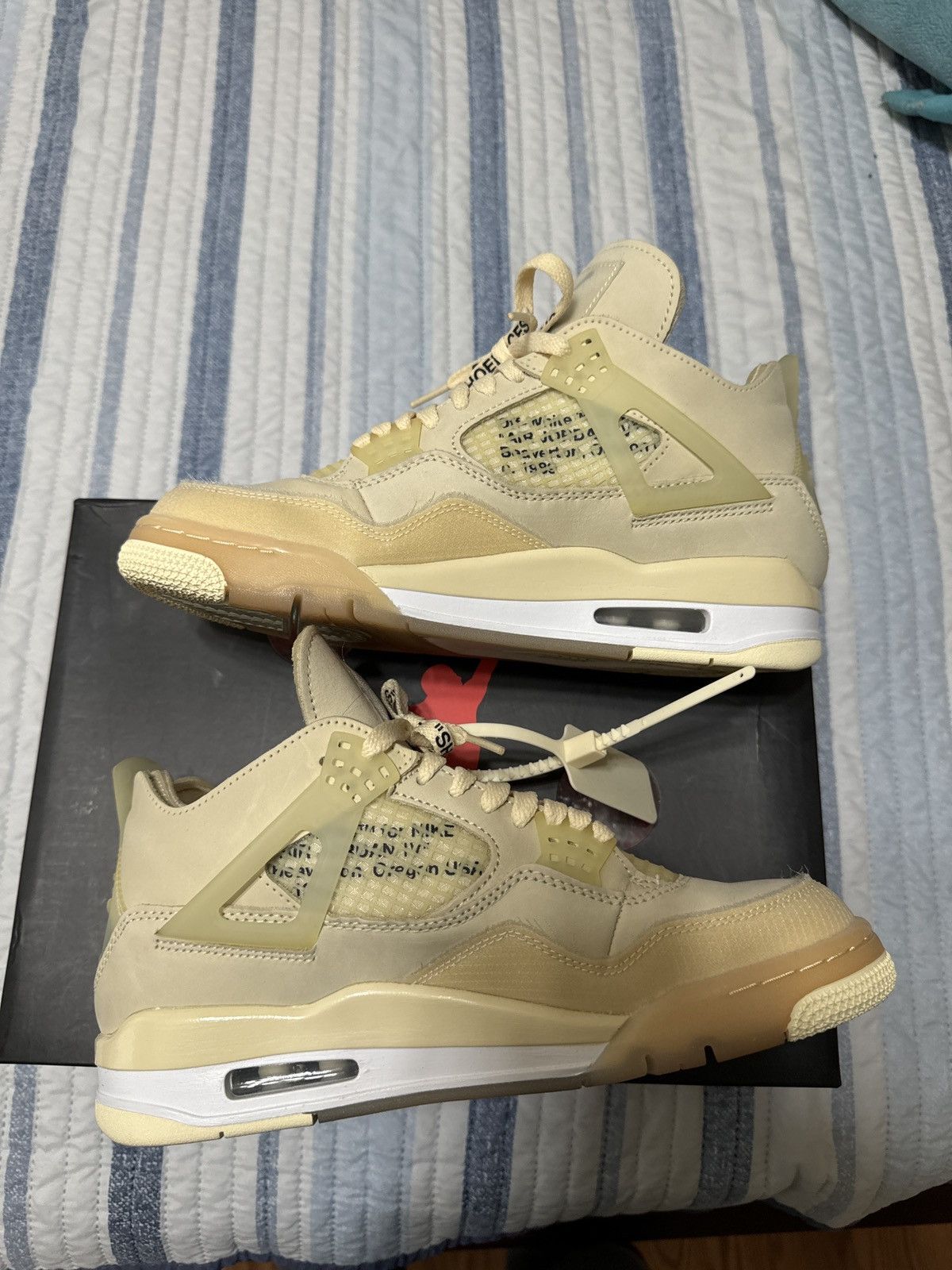 Jordan Brand × Off-White OFF WHITE JORDAN 4s Size US 7.5 / EU 40-41 - 4 Thumbnail