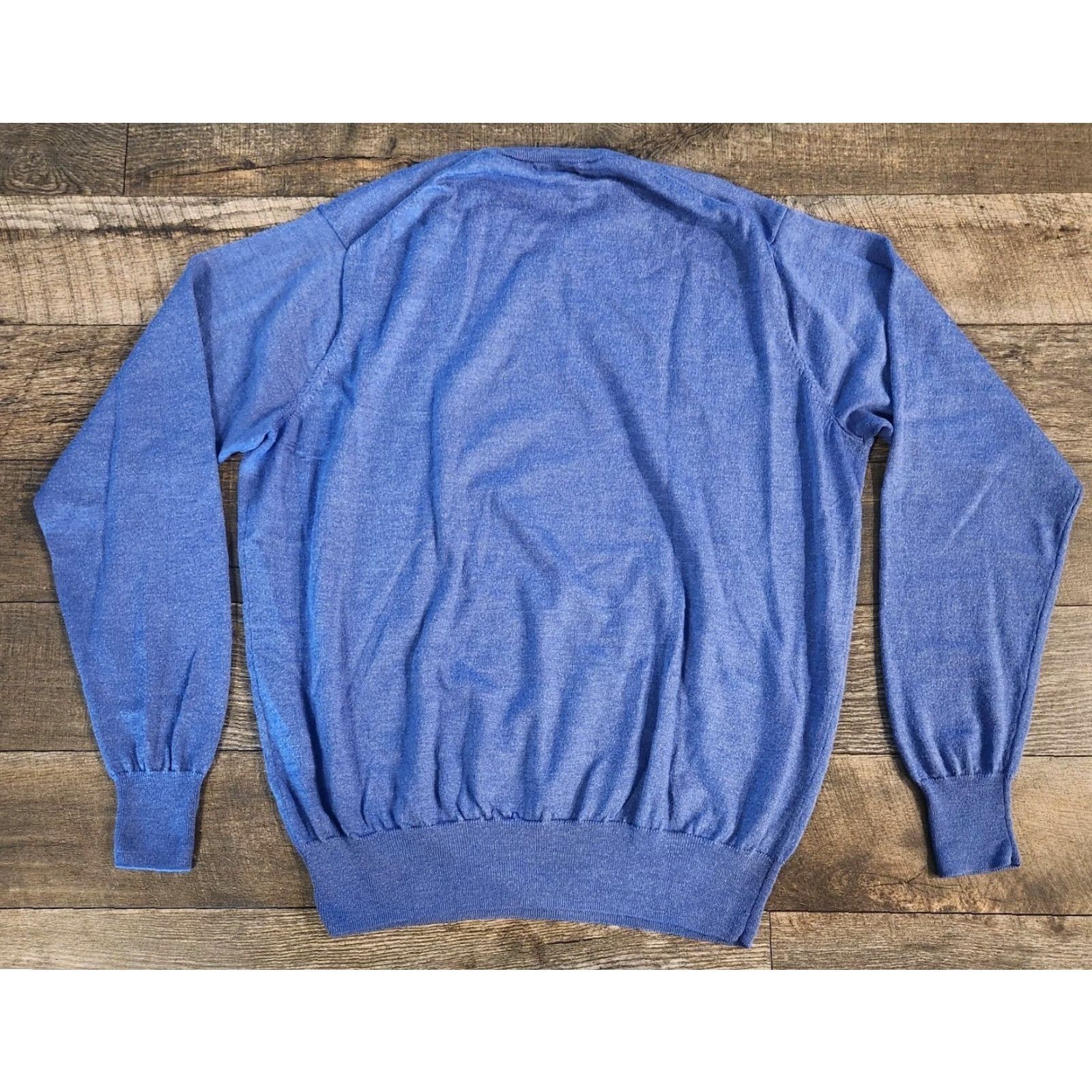 Peter Millar Peter Millar Sweater Mens XL Blue Merino Wool Silk Crewneck Pullover Lightweight Regular Knit Long Sleeve Golf Casual Blankets? Size US XL / EU 56 / 4 - 6 Thumbnail