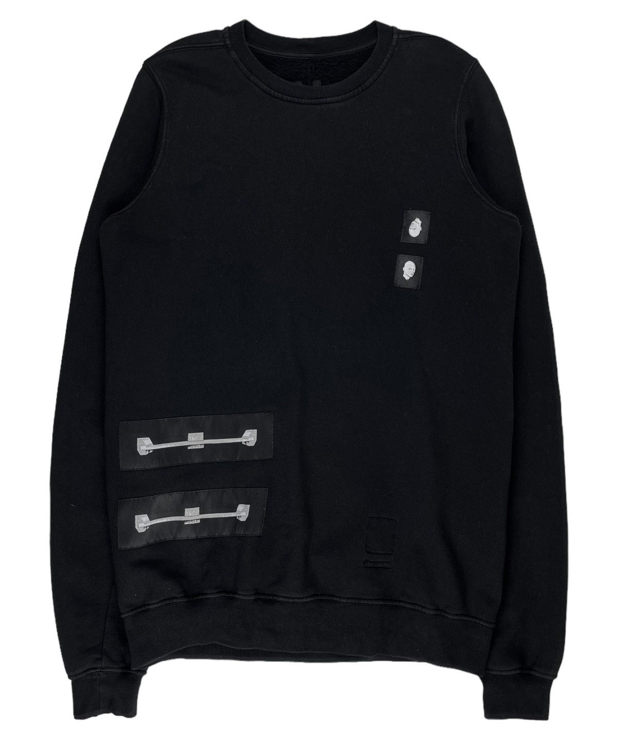 Rick Owens FW18 Rick Owens Patchwork Crewneck Sweatshirt Size US S / EU 44-46 / 1 - 1 Thumbnail