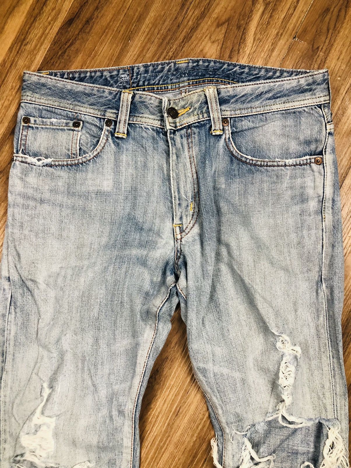 Edwin Edwin 511RV Ripped Distressed Flare Jeans Rare (40) Size US 32 / EU 48 - 3 Thumbnail