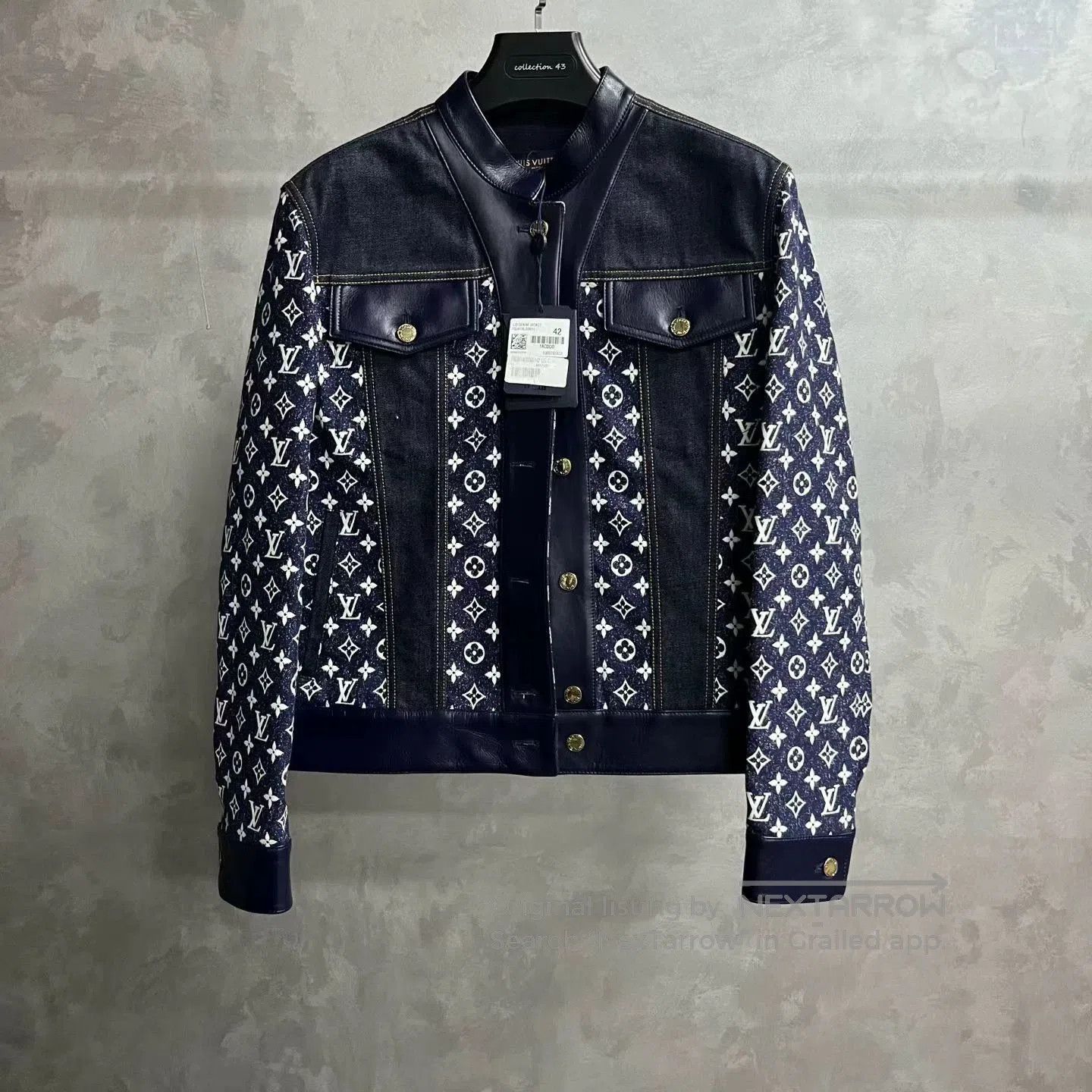 Louis Vuitton navy blue printed long sleeve jacket. Size US M / EU 48-50 / 2 - 1 Thumbnail