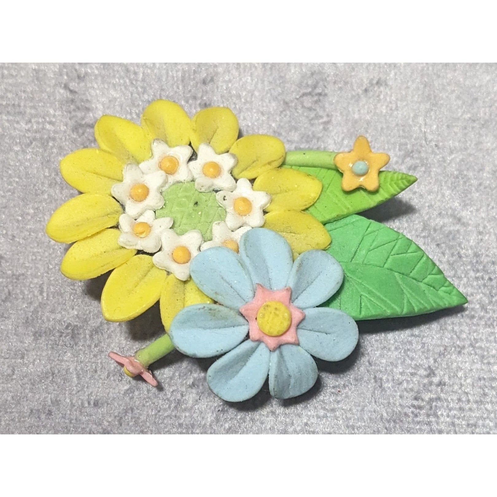 Other Cottagecore Retro Floral Handmade Signed Brooch Size ONE SIZE - 4 Thumbnail