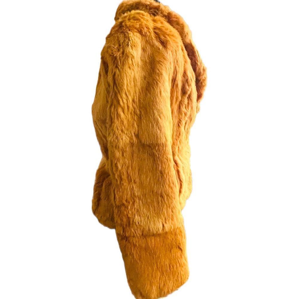 Vintage FUR COAT Y2K Vintage SPLIT END LTD. British Tan Genuine Rabb Size S / US 4 / IT 40 - 4 Thumbnail