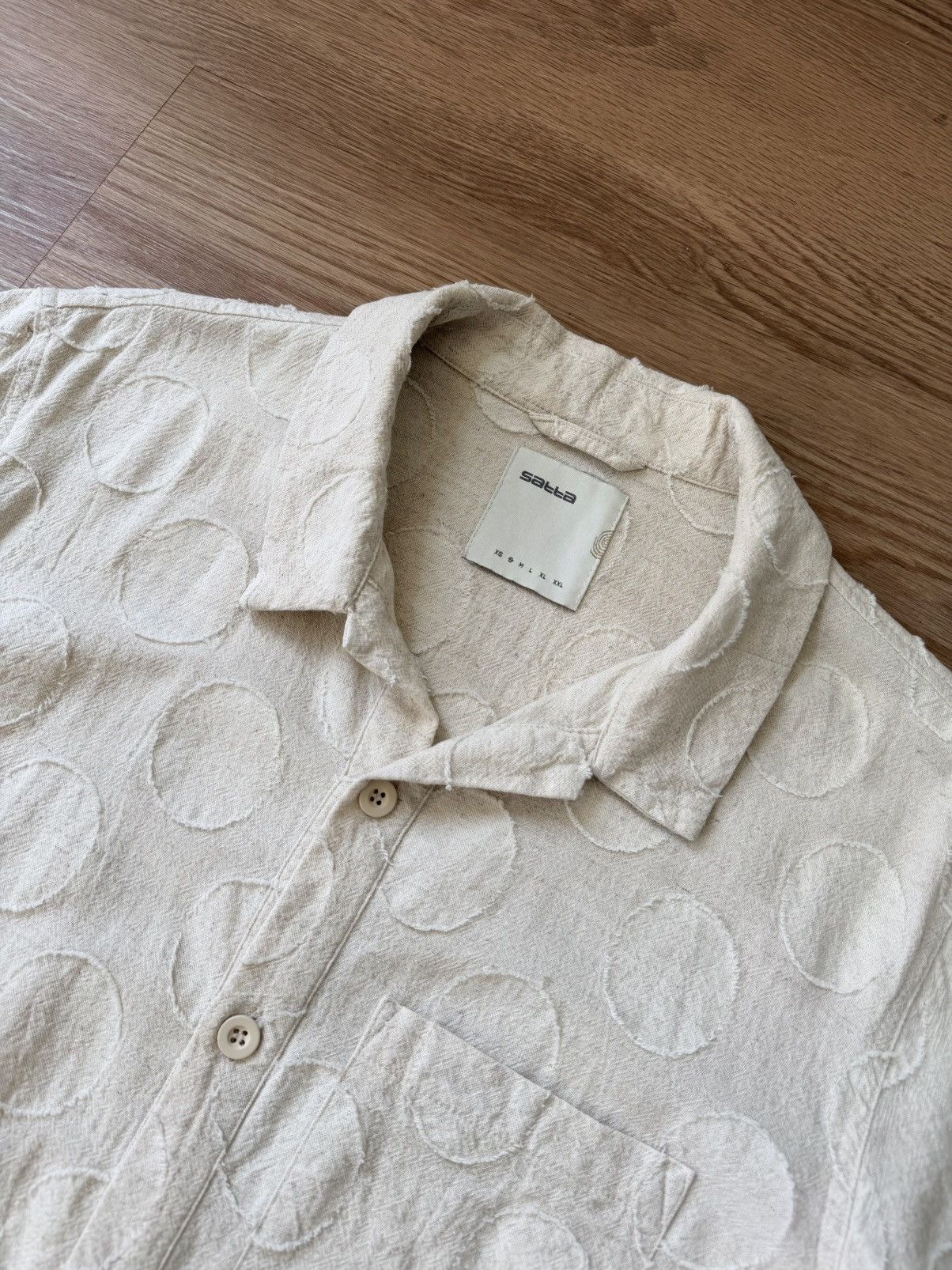 Satta Paseo Shirt Raw Ecru Japanese Cotton Linen Size US S / EU 44-46 / 1 - 3 Thumbnail