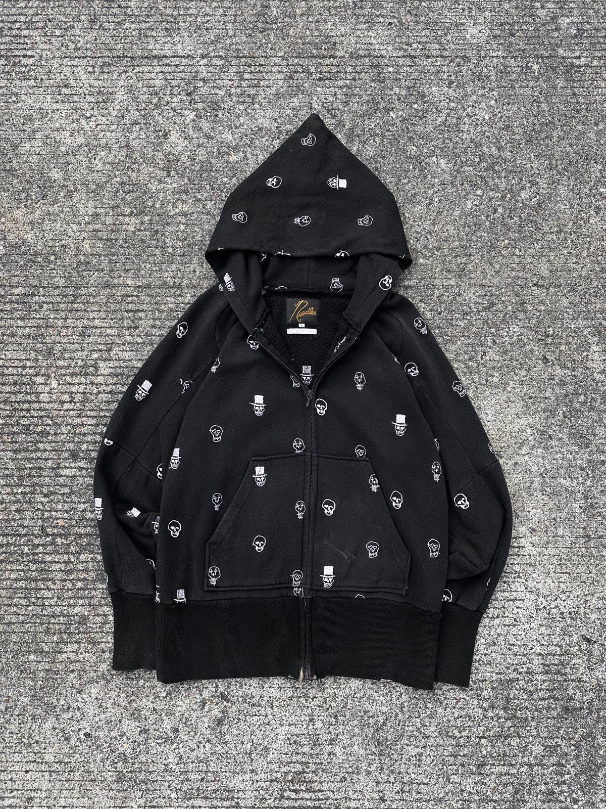 Needles × Number (N)ine Number(N)ine x Needles Skull Embroidered Zip Up Hoodie Size US S / EU 44-46 / 1 - 3 Thumbnail