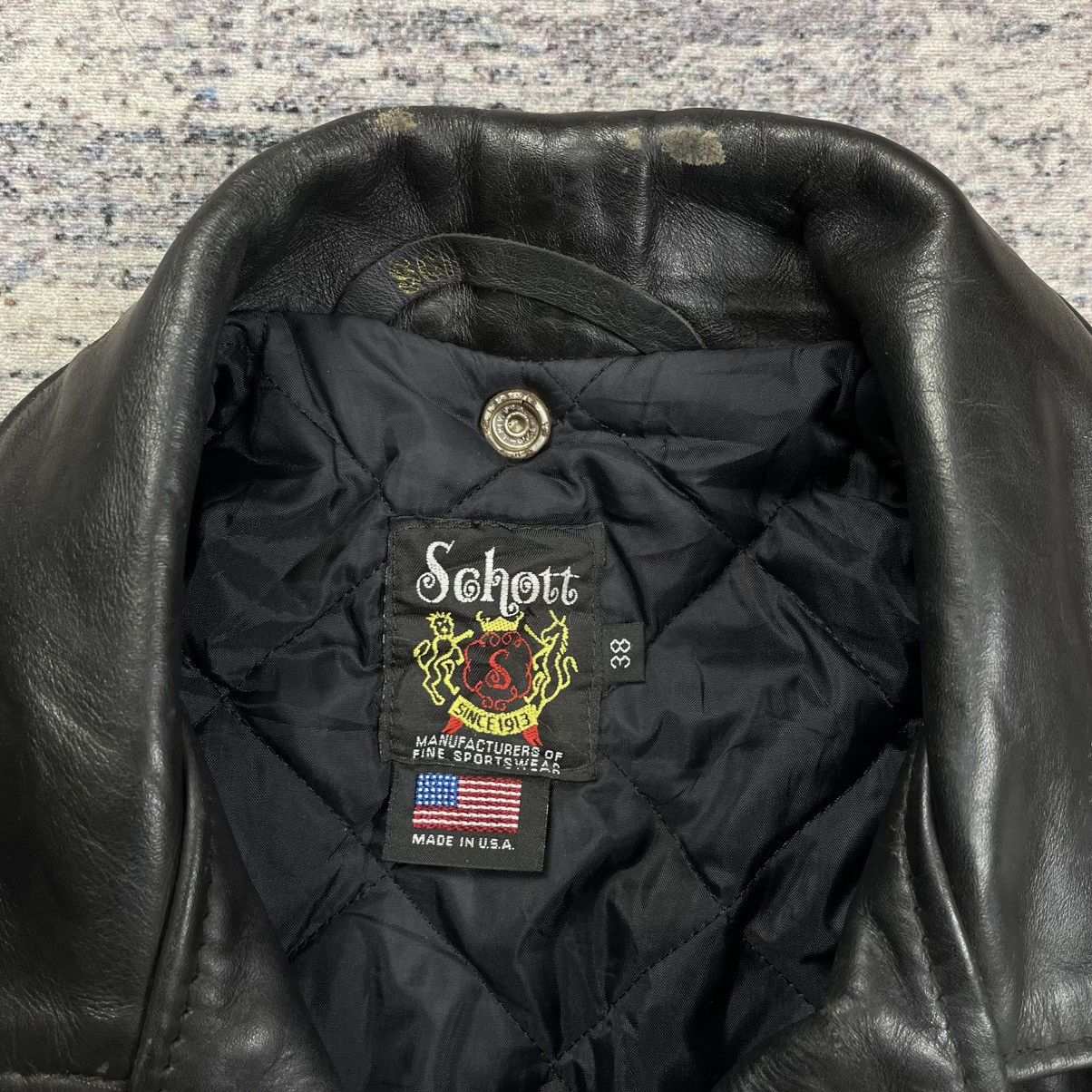 Schott Vintage Schott 613US One Star double riders leather jacket Size US M / EU 48-50 / 2 - 12 Thumbnail