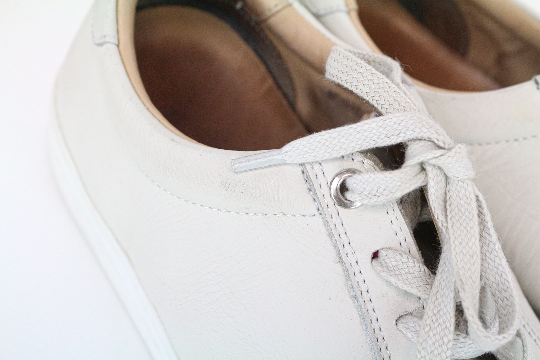 Suitsupply EU41 Beige Grey Leather Low-Top Sneakers 74451 Size US 8 / EU 41 - 14 Thumbnail