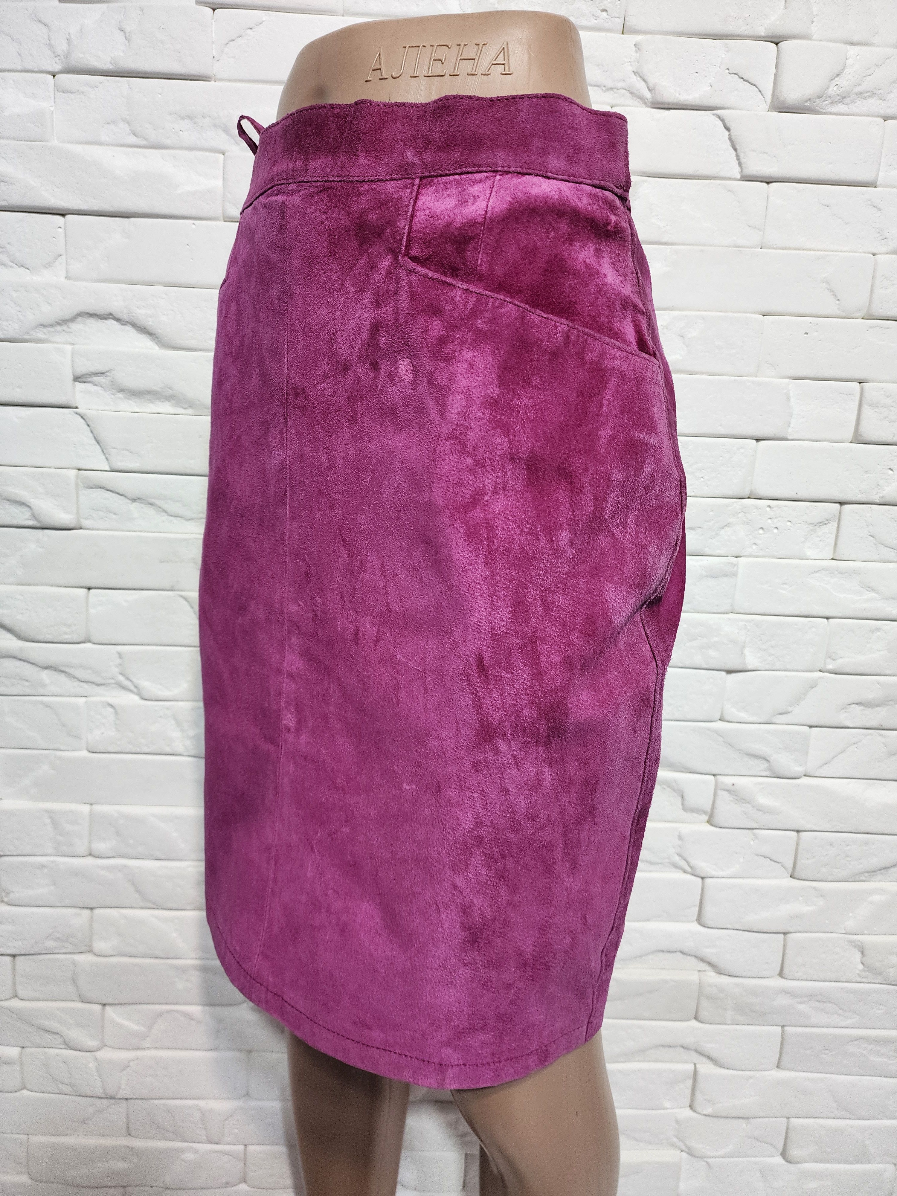 Other Pink Suede Leather Skirt: Size 27" / US 4 / IT 40 - 2 Thumbnail