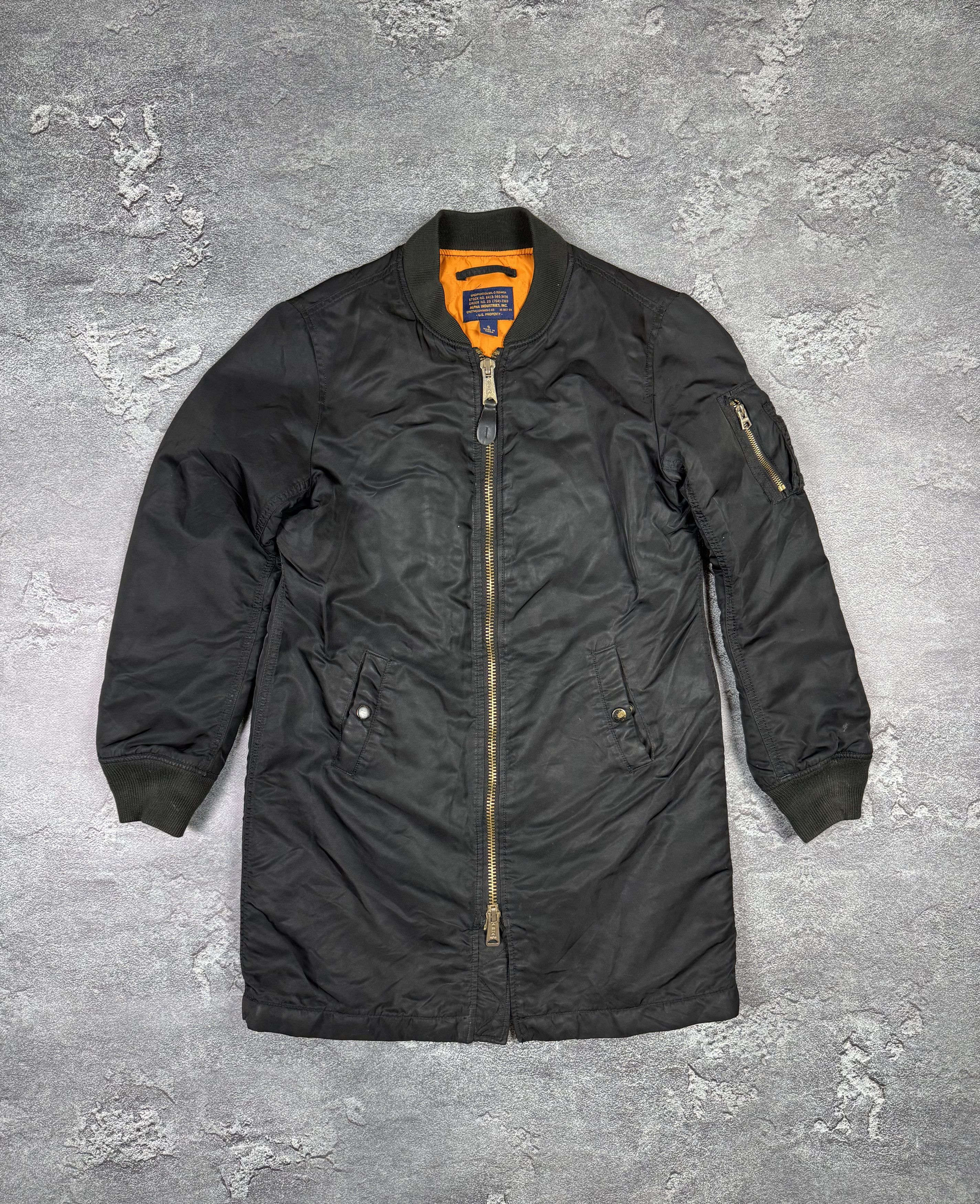 Alpha Industries Alpha Industries Long Coat Nylon Size S Streetwear Y2K Size S / US 4 / IT 40 - 1 Thumbnail