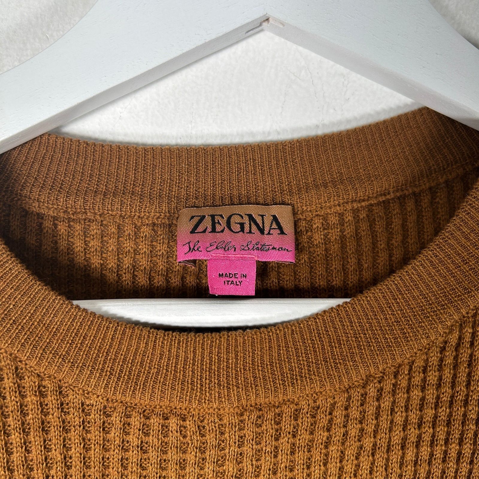 The Elder Statesman × Z Zegna Zegna x The Elder Statesman Waffle Thermal Brown T-Shirt Size US L / EU 52-54 / 3 - 4 Thumbnail