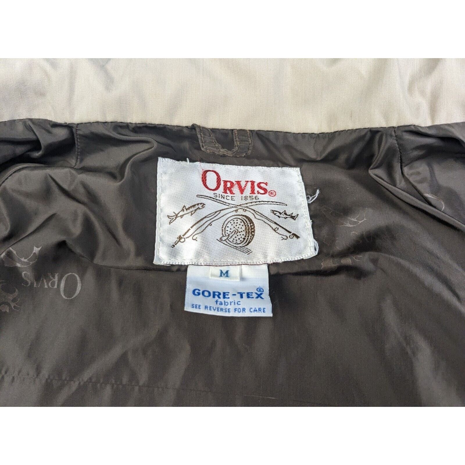 Orvis Vtg Orvis Jacket Tan Brown Goretex Fishing Packable Hood zip Size US M / EU 48-50 / 2 - 8 Thumbnail