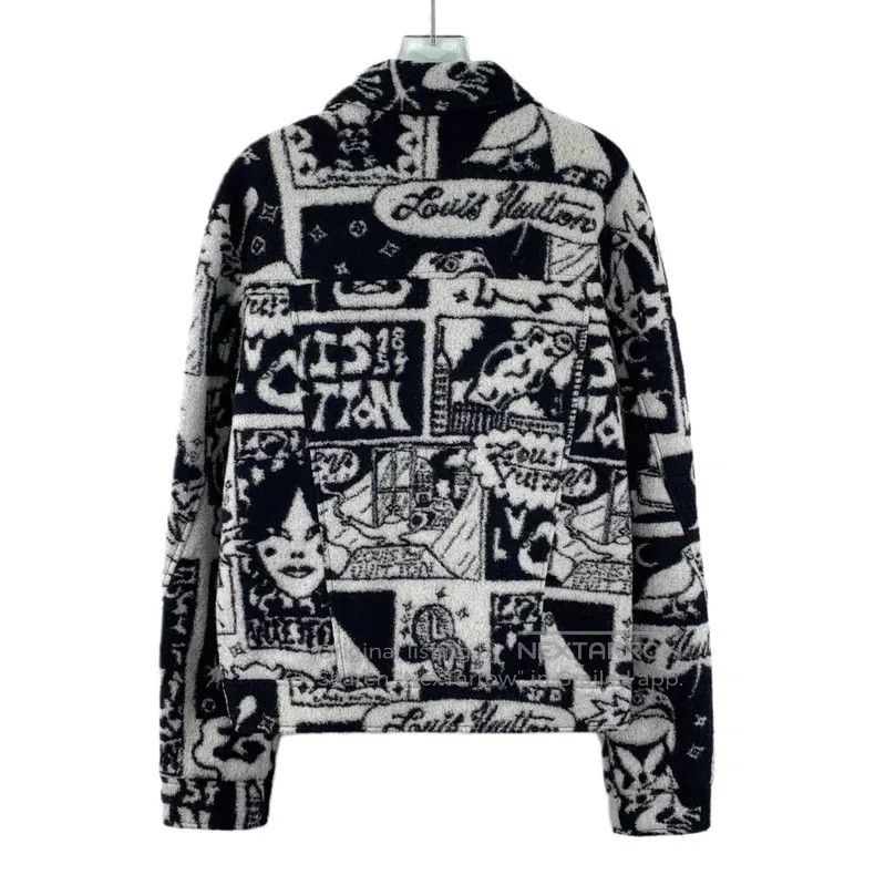 Louis Vuitton Louis Vuitton 23 color-block caricature full-print wool la Size US M / EU 48-50 / 2 - 2 Thumbnail
