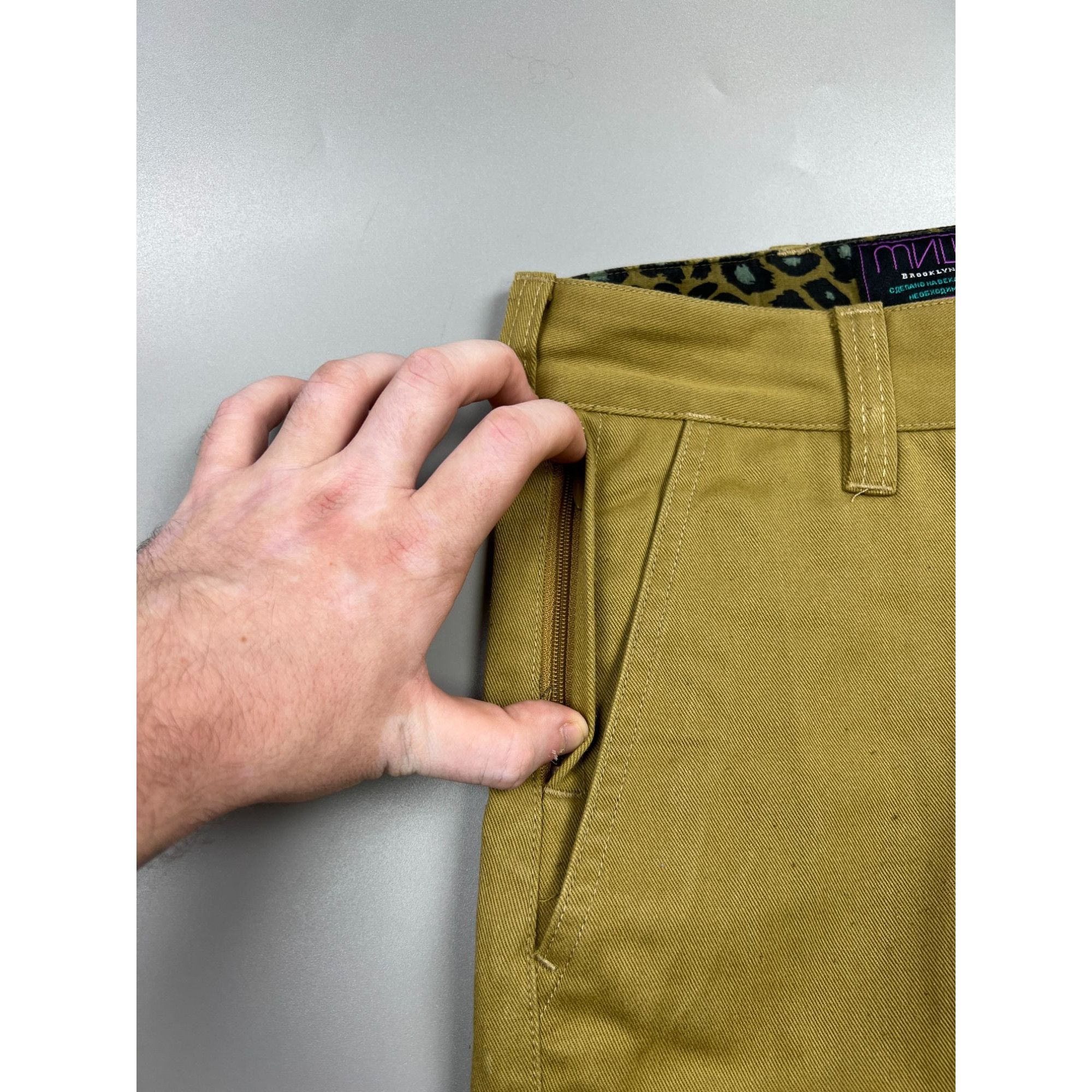 Mishka Mishka Muwka Skateboarding Leopard Chino Pants (Y0975) Size US 32 / EU 48 - 4 Thumbnail
