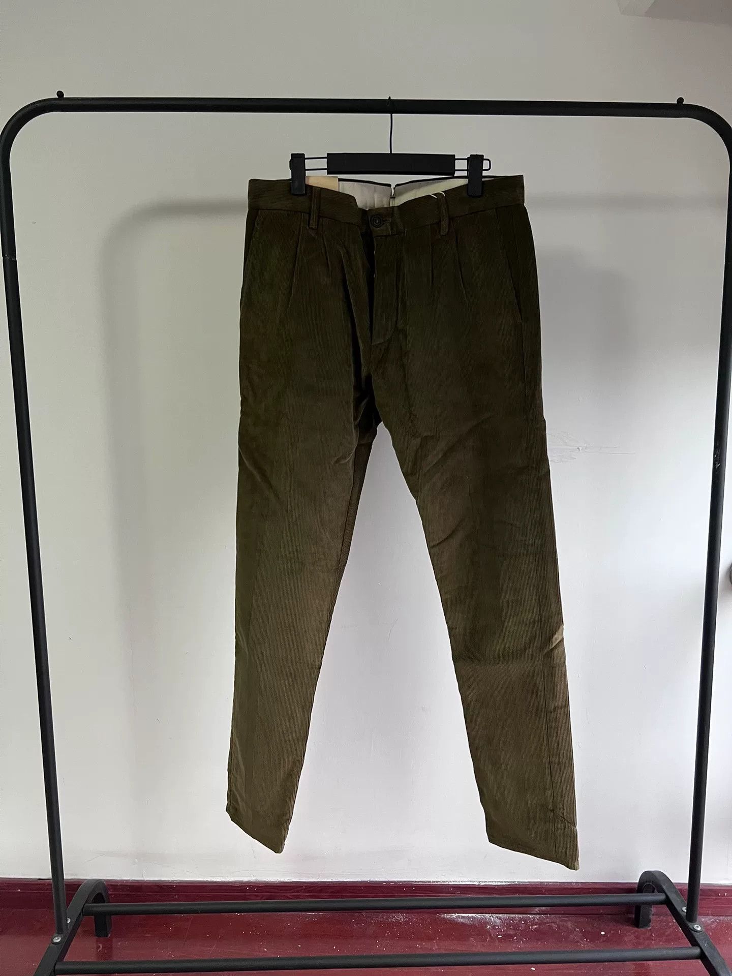 Fortela Fortela Green Corduroy Casual Pants Size US 33 - 1 Thumbnail