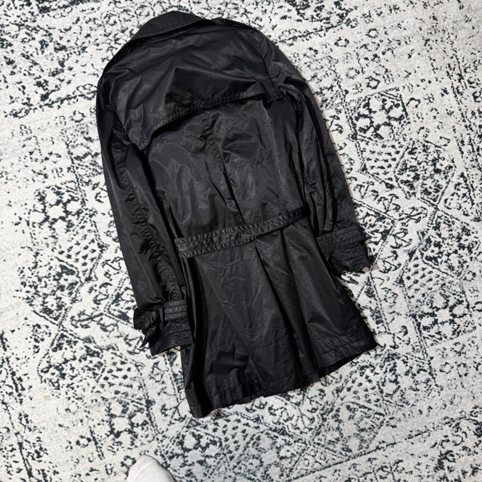 Escada × Vintage Vintage Escada Black Nylon Trench Coat Size 36 IT Y2K 90s Ar Size US L / EU 52-54 / 3 - 11 Thumbnail